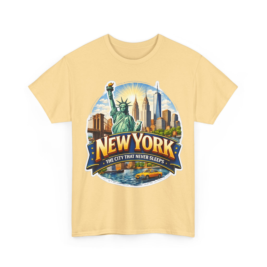 New York City T-Shirt - 'The City That Never Sleeps' Vintage Skyline Tee