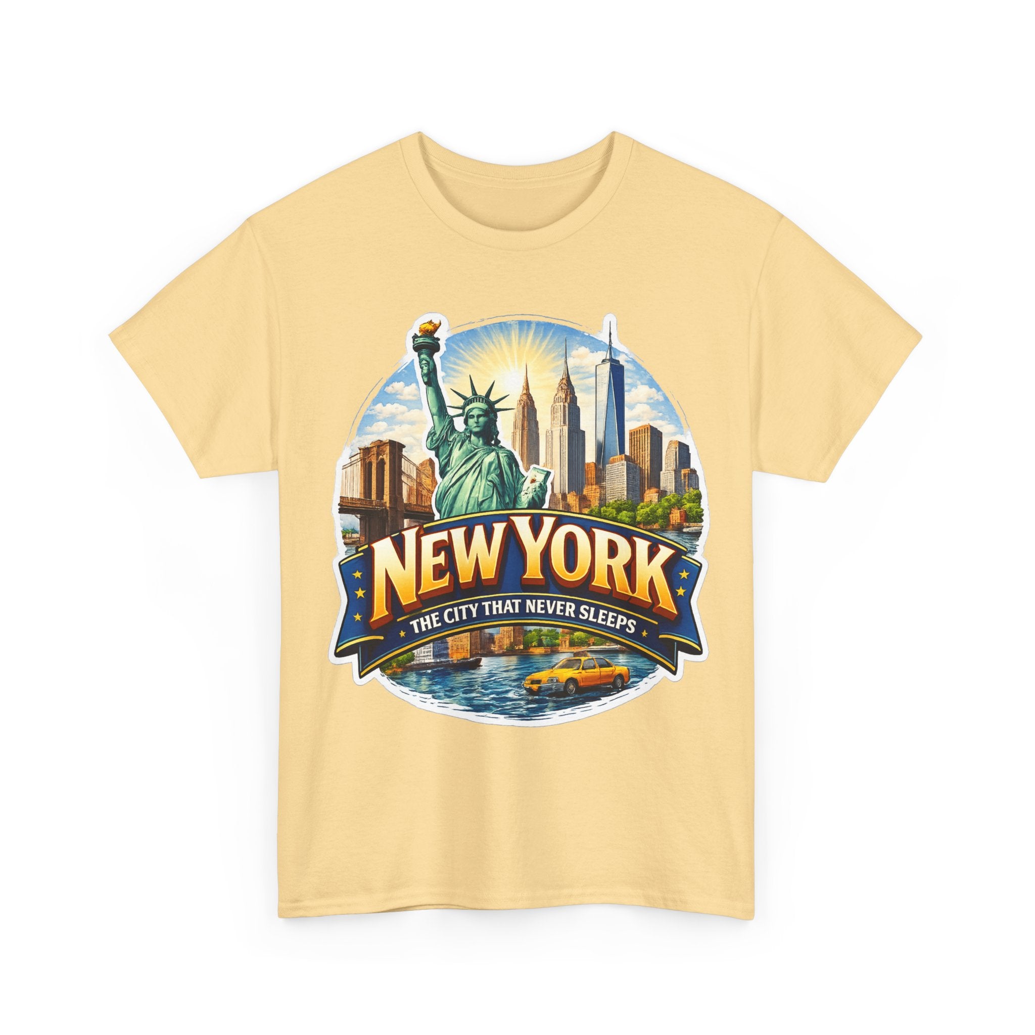 New York City T-Shirt - 'The City That Never Sleeps' Vintage Skyline Tee