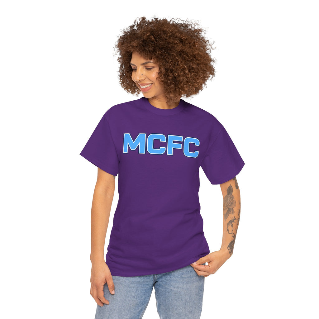 MCFC Logo Cotton T-Shirt — Light Blue Football Fan Tee