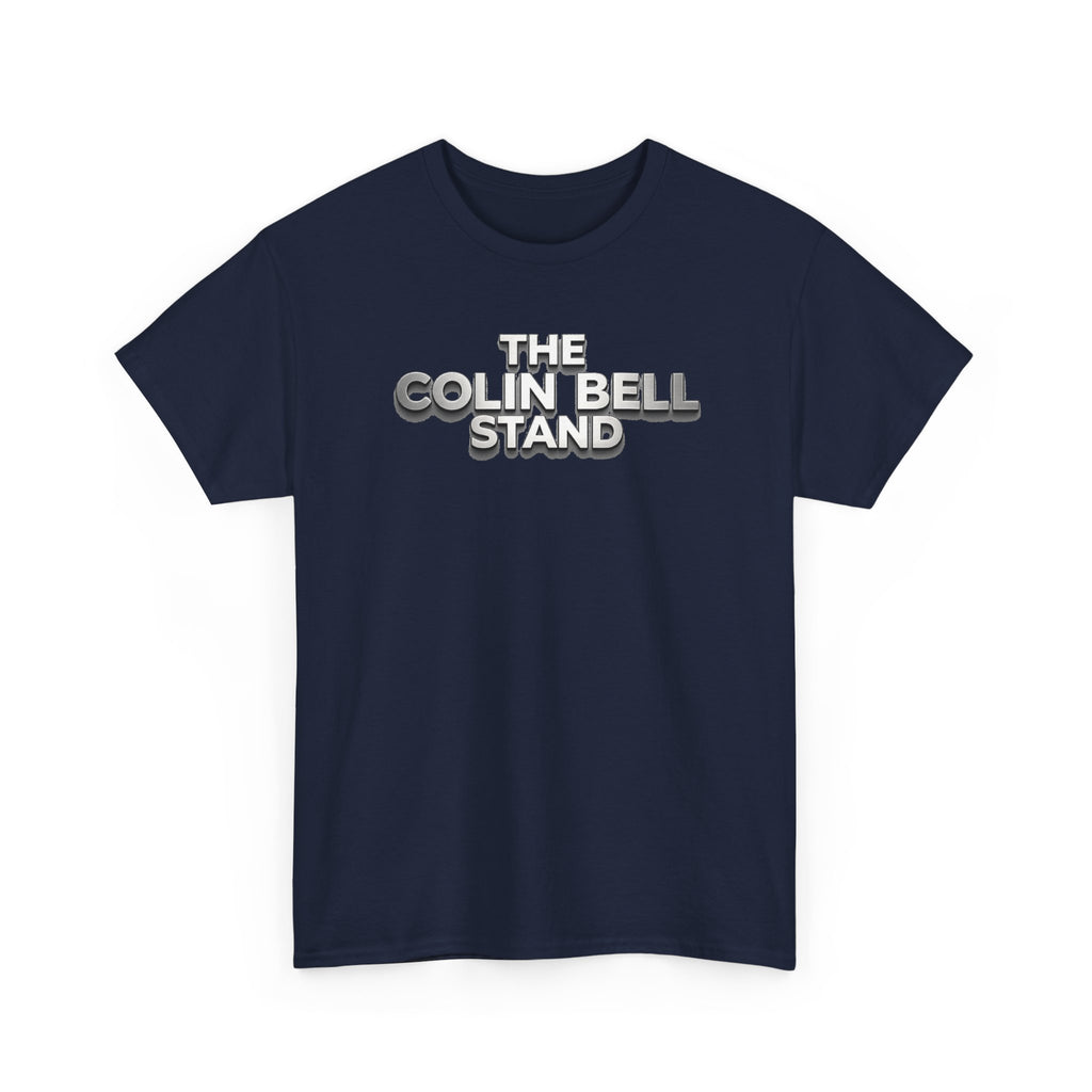 T-Shirt — “The Colin Bell Stand” Retro Chrome Text Tee