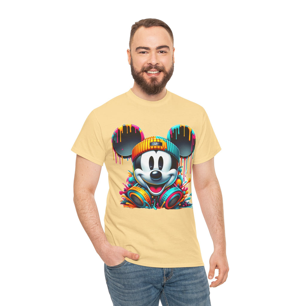 Mickey Graphic Tee — Colorful Street Art Mouse Character T-Shirt