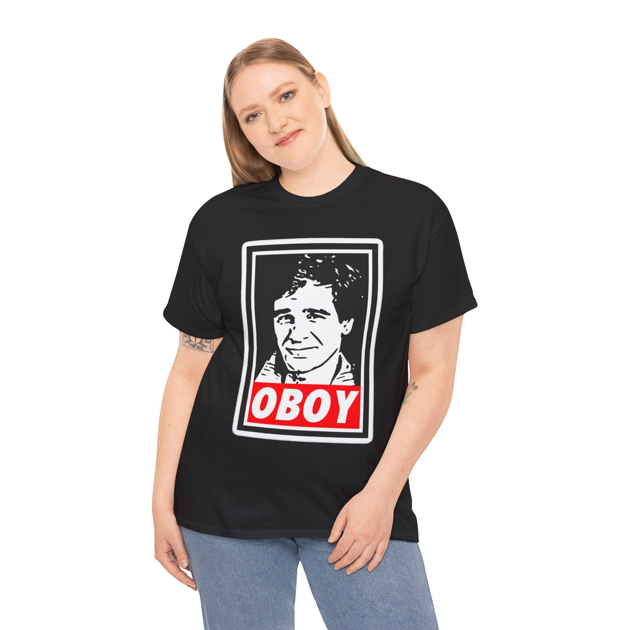 Oboy Quantum Leap Graphic Tee — Retro Pop Art Portrait T‑Shirt