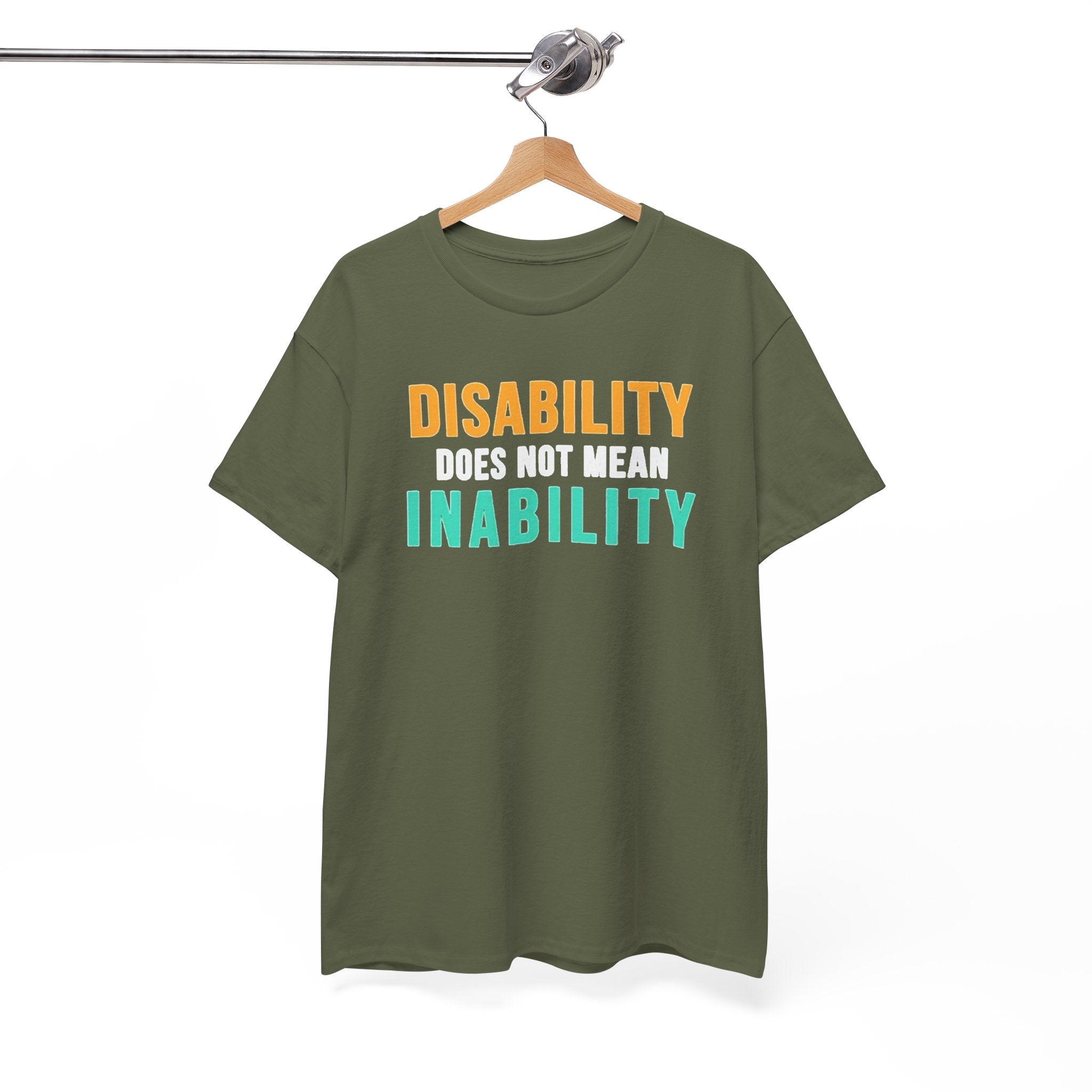Disability Does Not Mean Inability T-Shirt — Inspirational Disability Awareness Tee