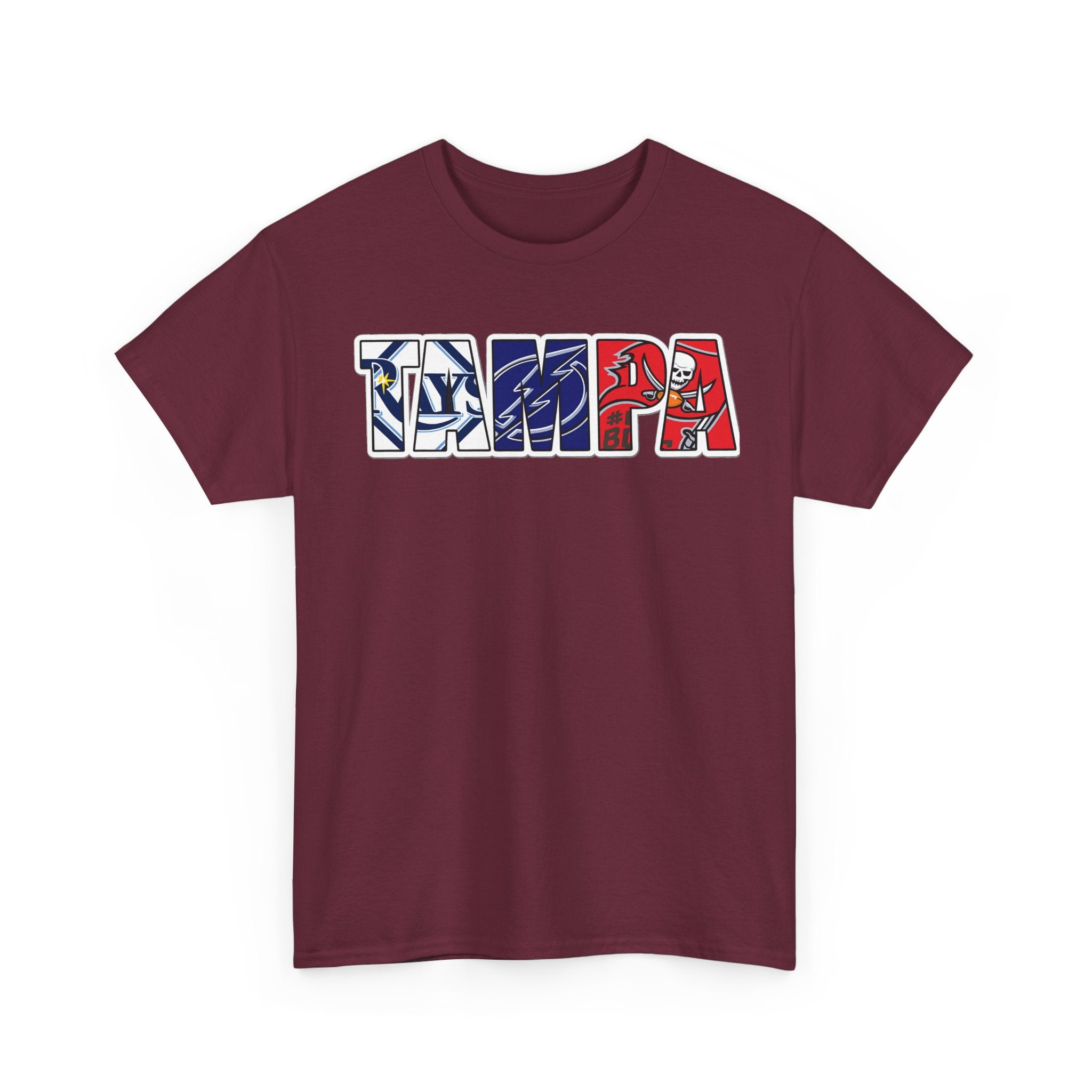 Tampa Block Letter Tee — Florida Flag Graphic T‑Shirt