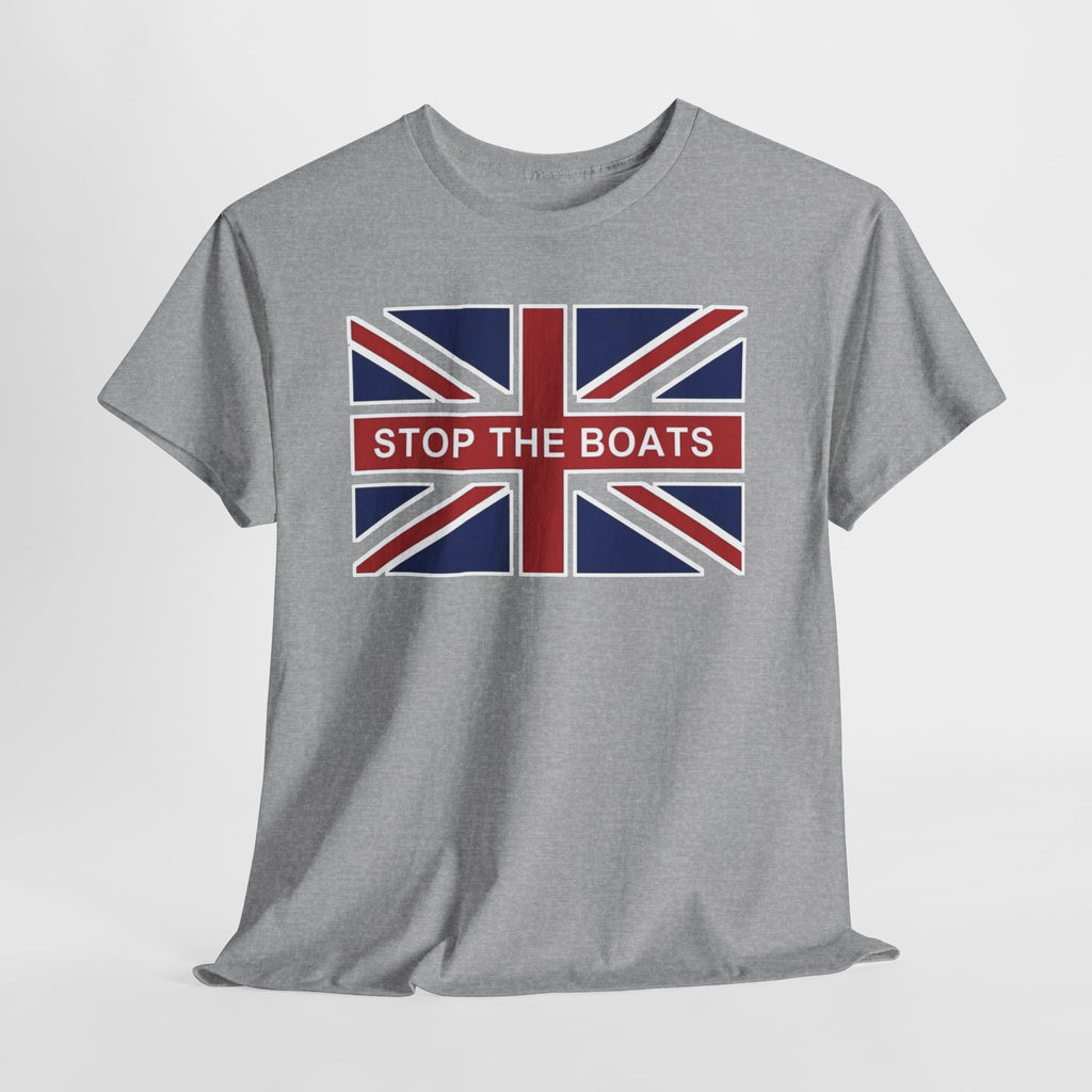 Union Jack "Stop The Boats" Political Statement Tee / T-Shirt