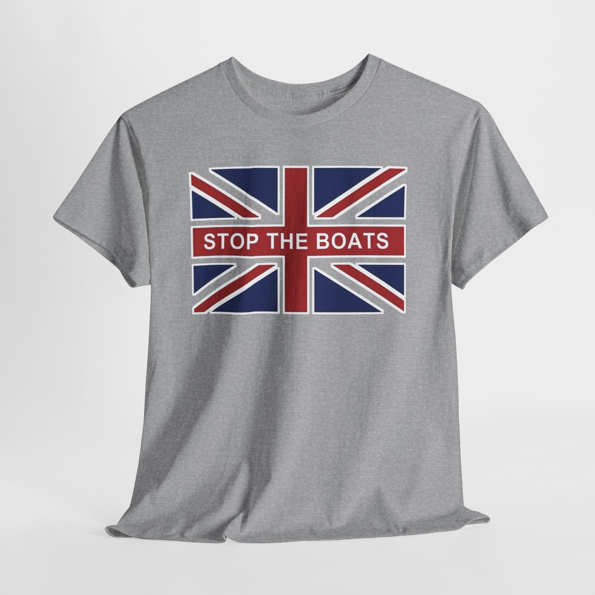 Union Jack "Stop The Boats" Political Statement Tee / T-Shirt