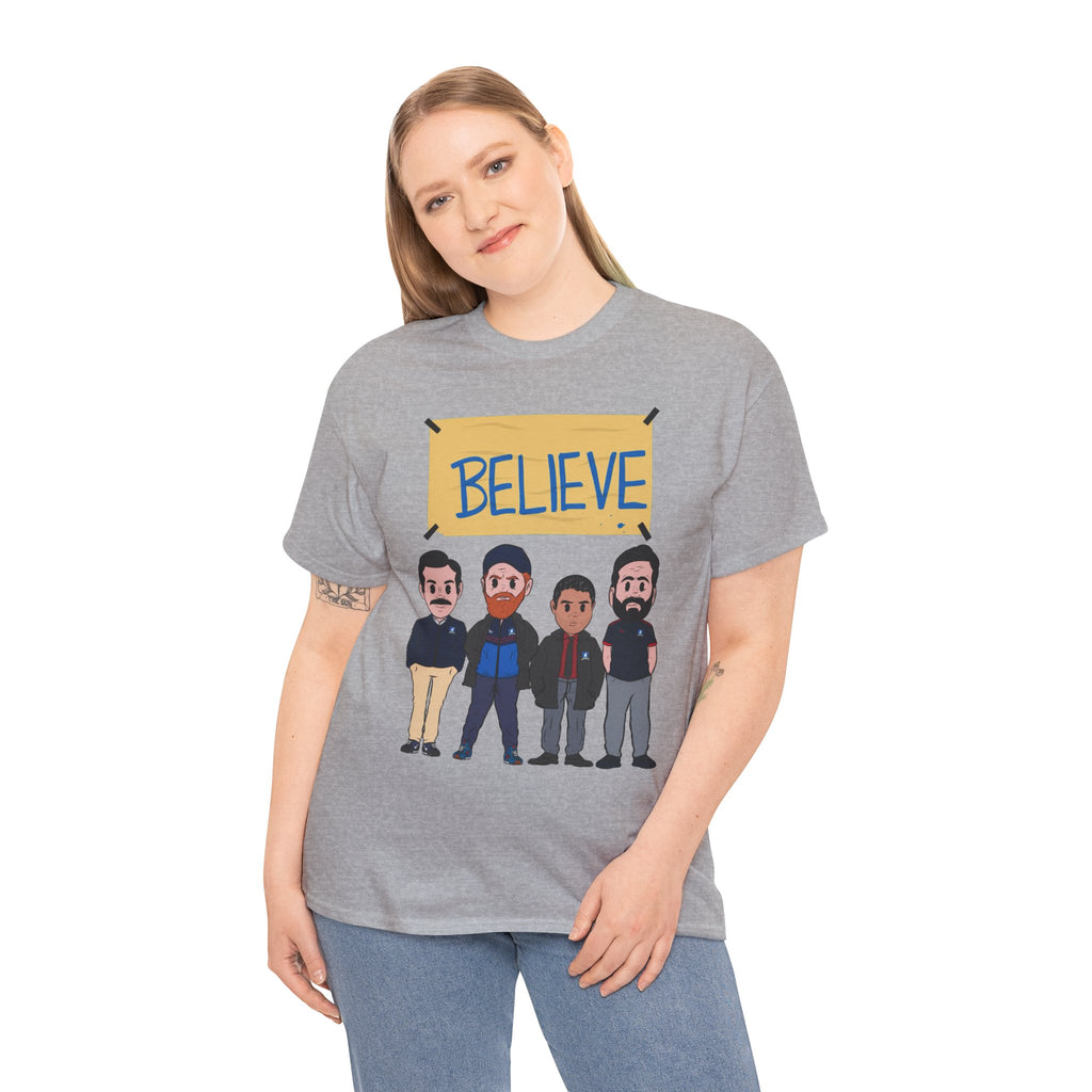 Ted Lasso Inspired Believe Cartoon Band Cotton T-Shirt