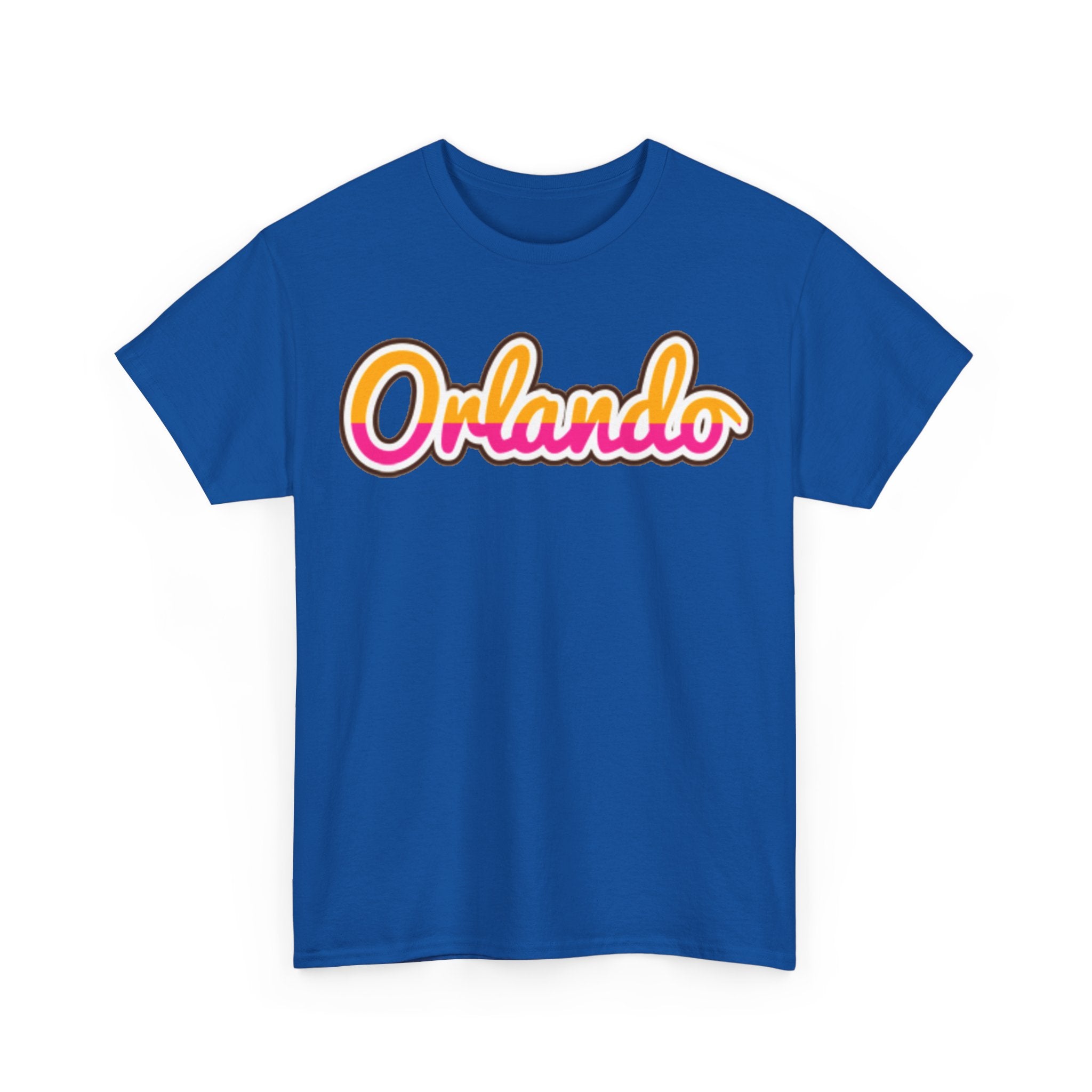 Orlando Retro Script Tee — Vintage Sunset City Souvenir Shirt