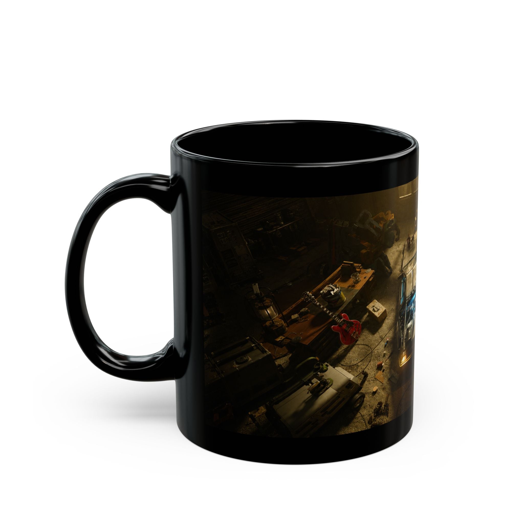Back to the Future Movie Logo Black Mug — 11oz & 15oz Ceramic