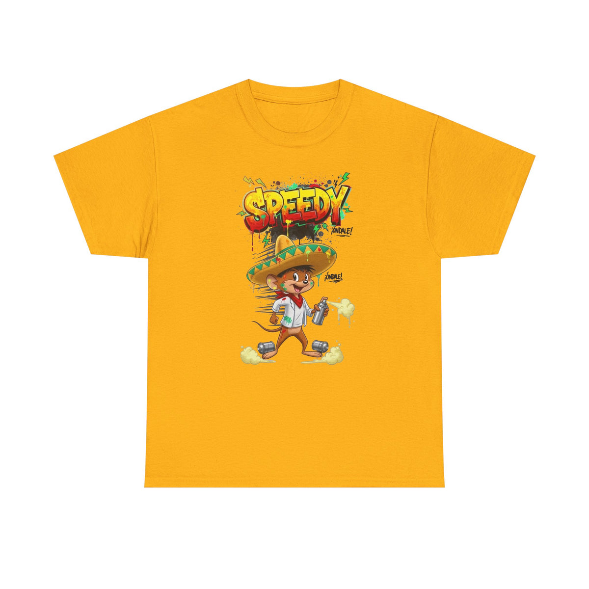 Speedy Sombrero Cartoon Tee — Mexican Street Food Runner Graphic T-Shirt