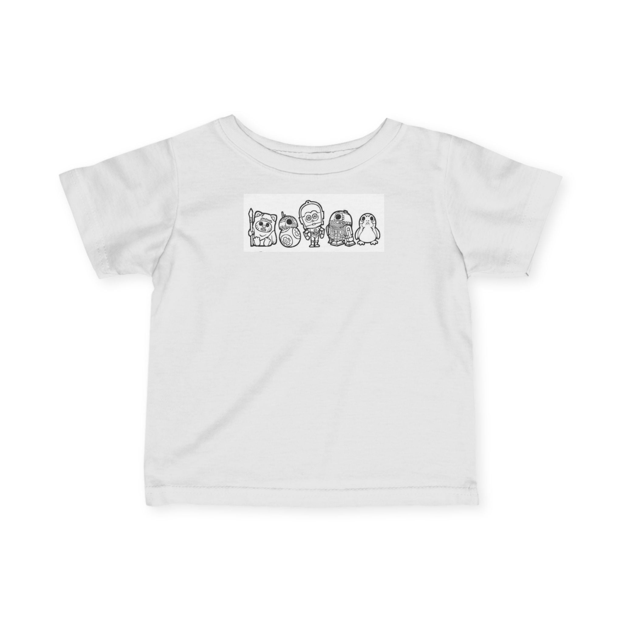 Star Wars Infant Tee with Cute Penguin Friends Graphic