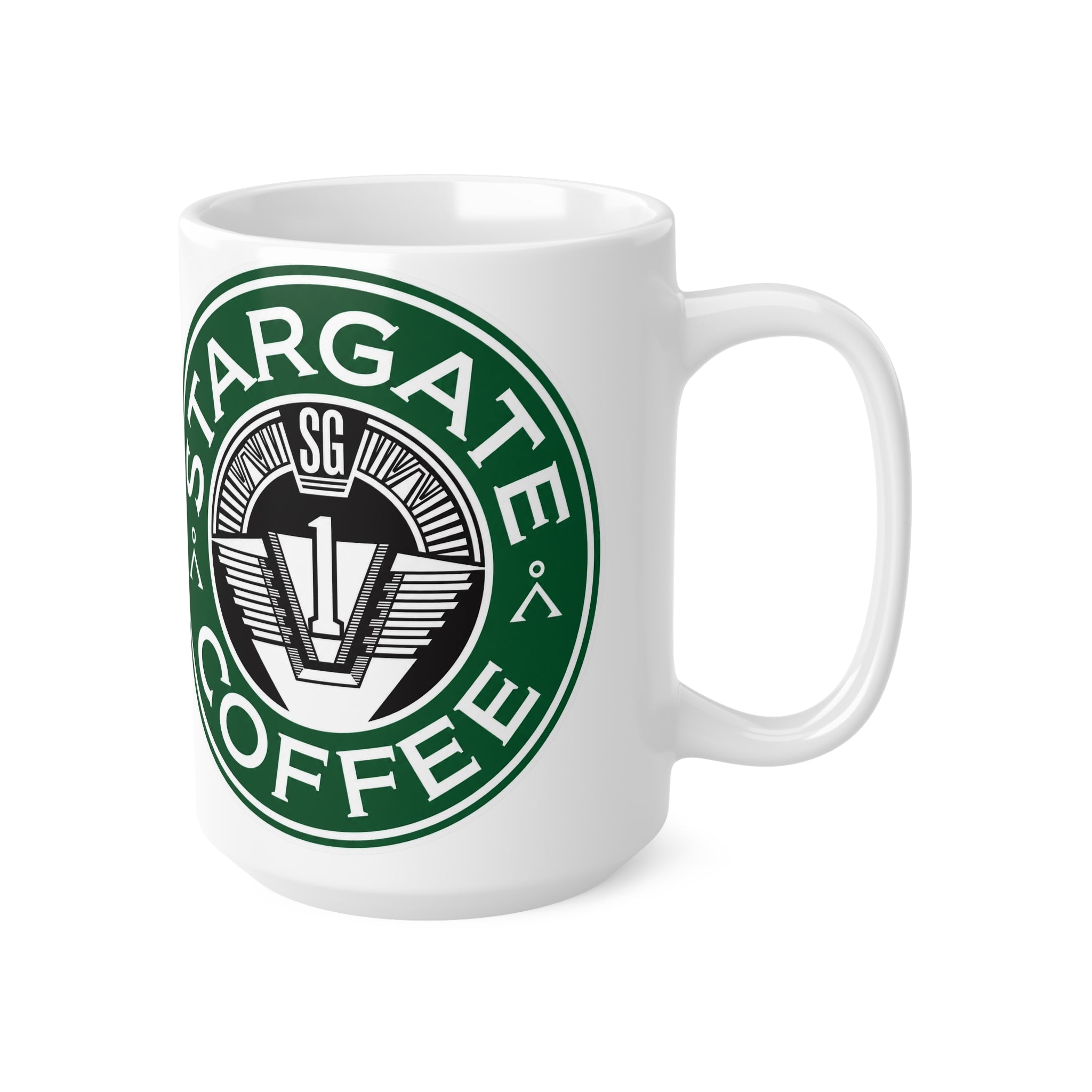 Stargate Coffee Ceramic Mug — 11oz & 15oz Branded Logo Coffee Cup