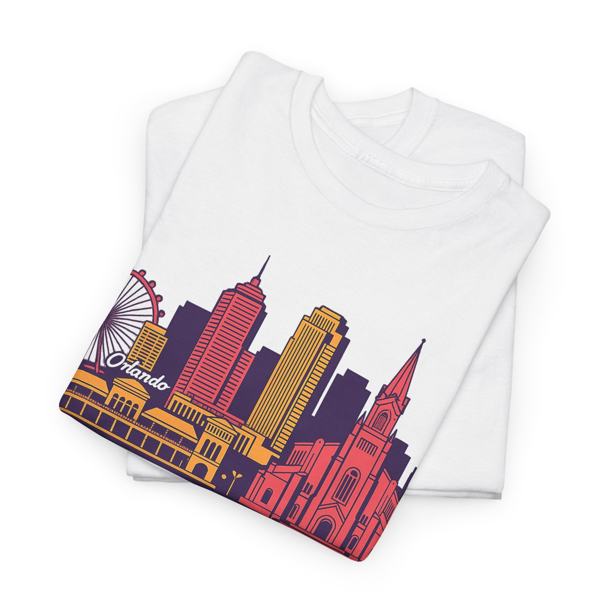 Orlando City Skyline T-Shirt — Colorful Urban Landmark Graphic Tee