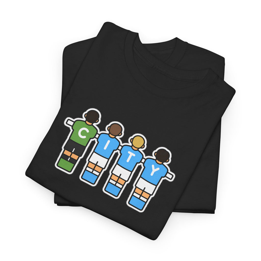 City Soccer Team Tee — Retro Foosball Players Graphic T-Shirt