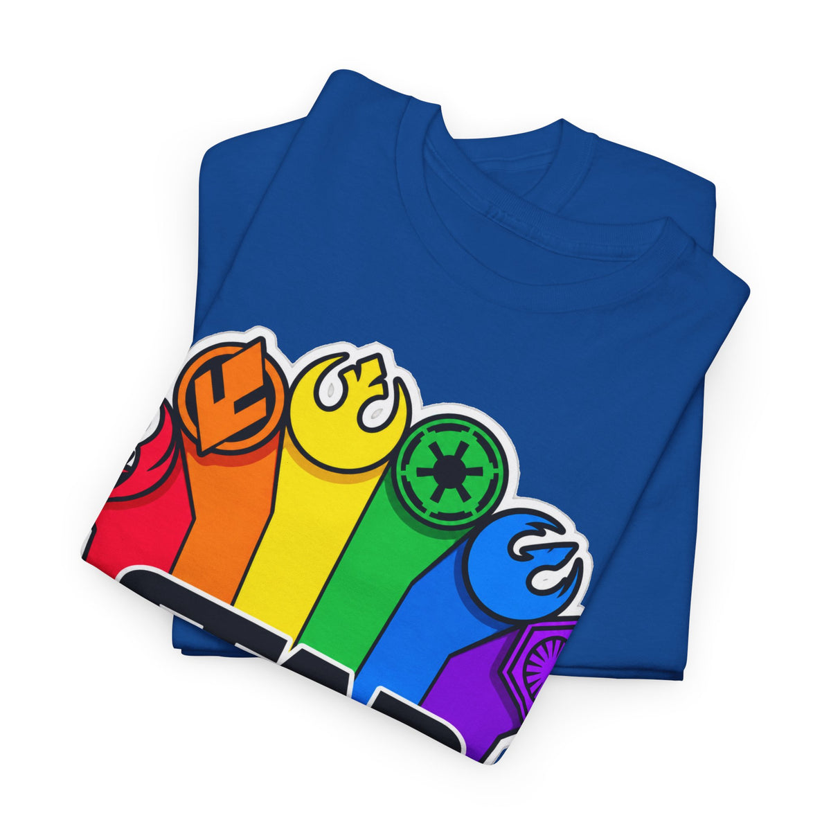 Star Wars Rainbow Emblem Tee — LGBTQ+ Pride Fan Cotton Shirt