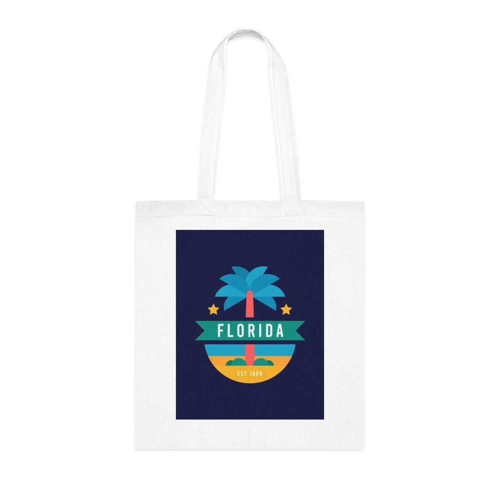 Florida Palm Beach Tote Bag – Retro State Travel Cotton Tote