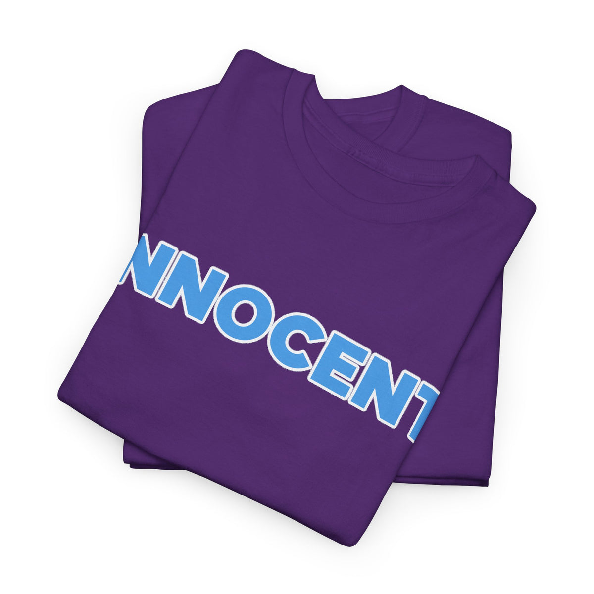 Innocent Graphic Tee — Bold Blue Statement Cotton T-Shirt