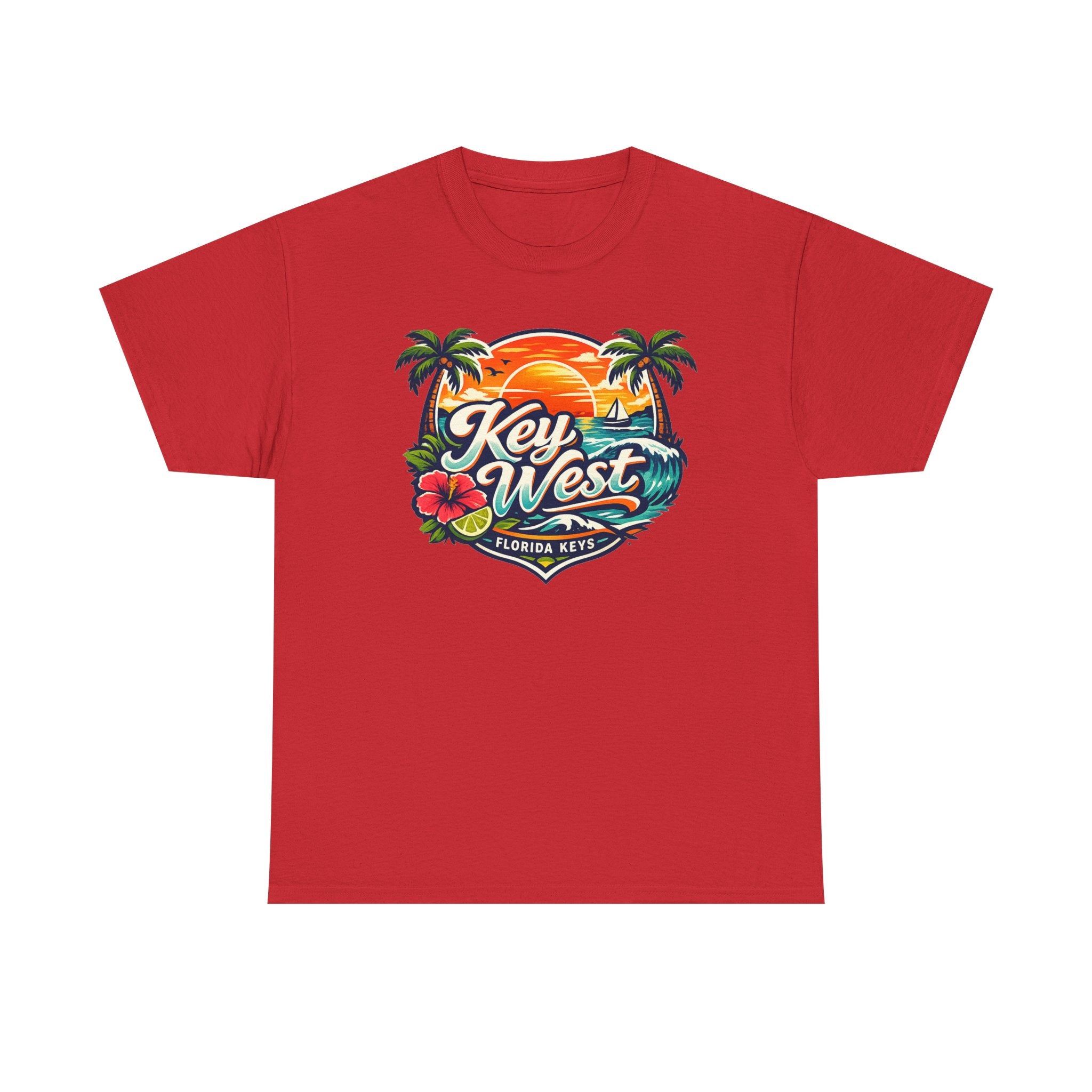Key West Florida Keys T‑Shirt — Tropical Sunset Palm Beach Souvenir Tee