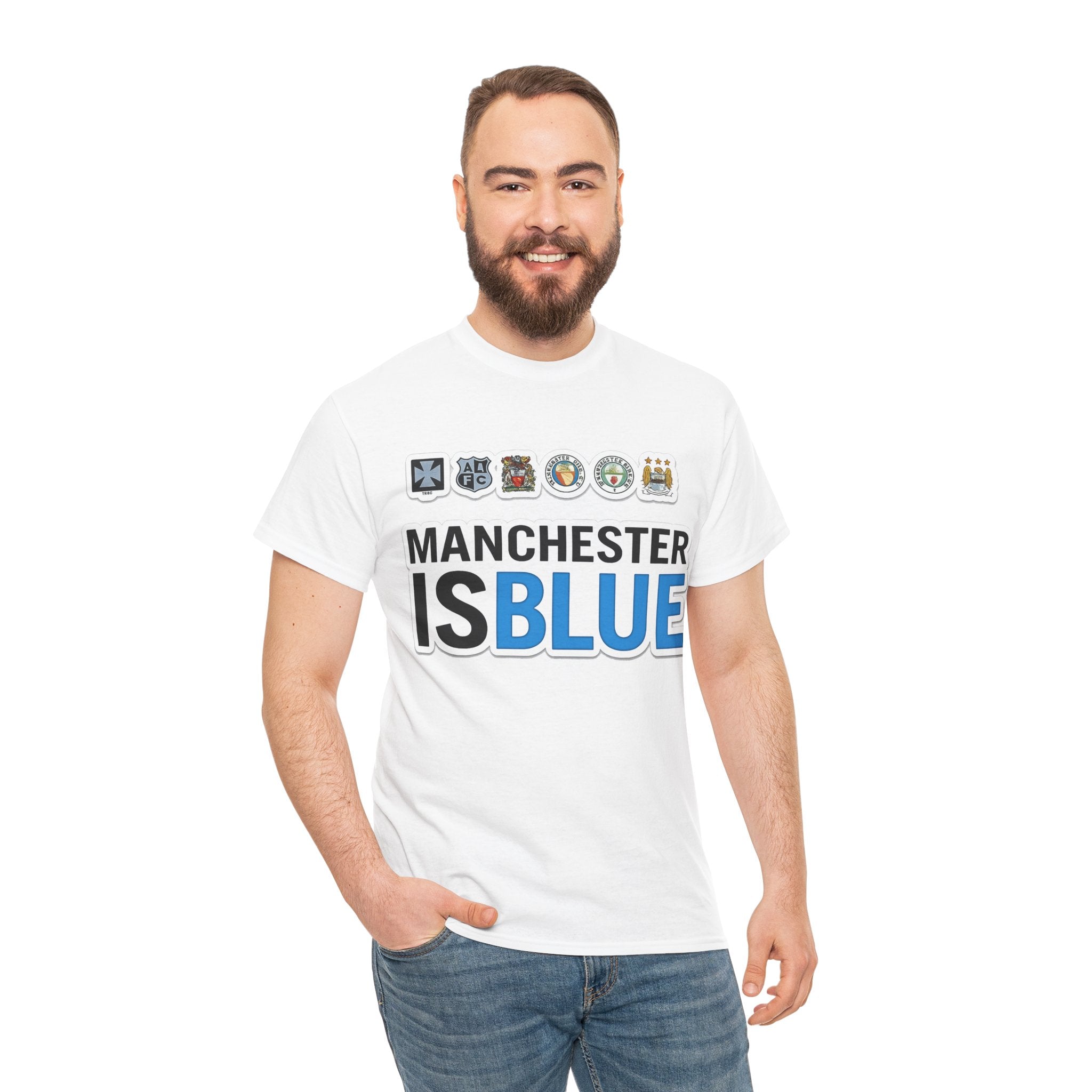 Manchester Is Blue Tee — Manchester City Supporter T-Shirt