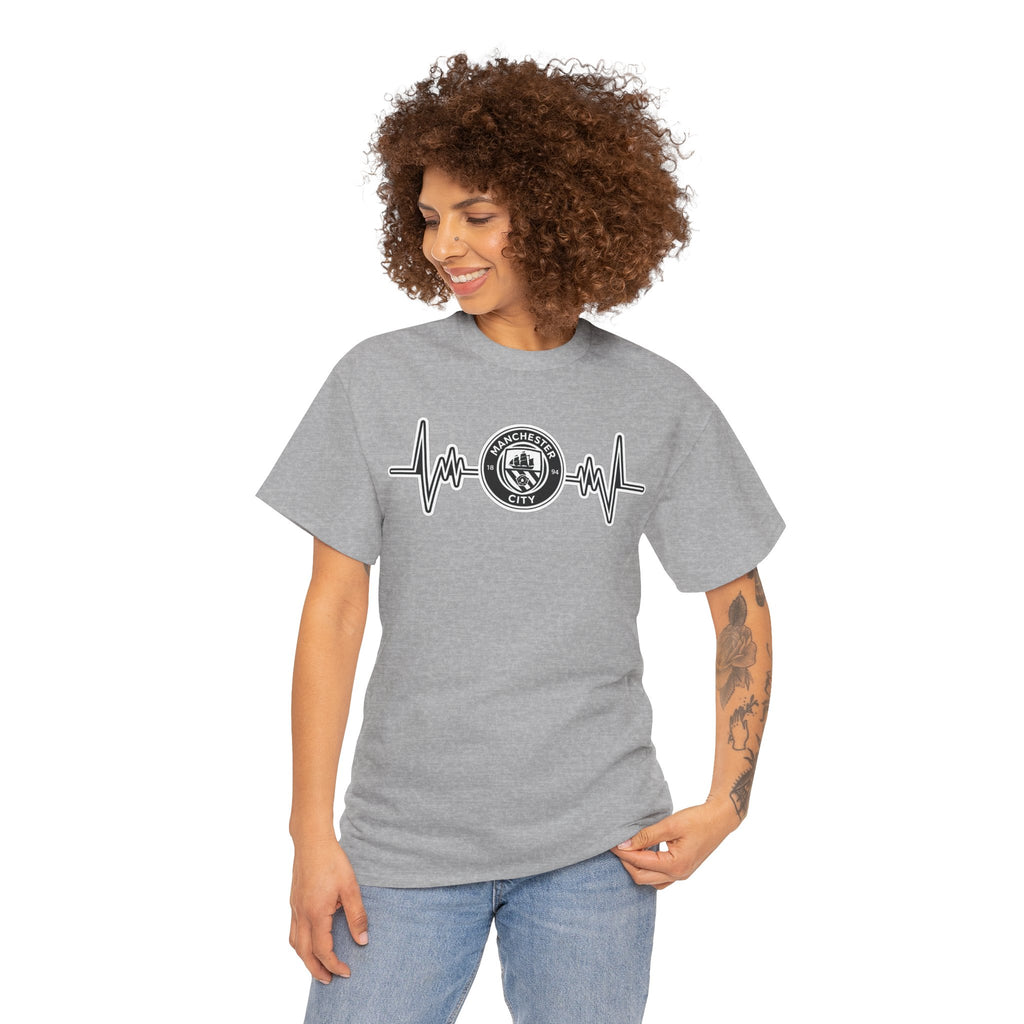 Manchester City Heartbeat Logo T-Shirt — Emergency Medical Services Pulse Tee