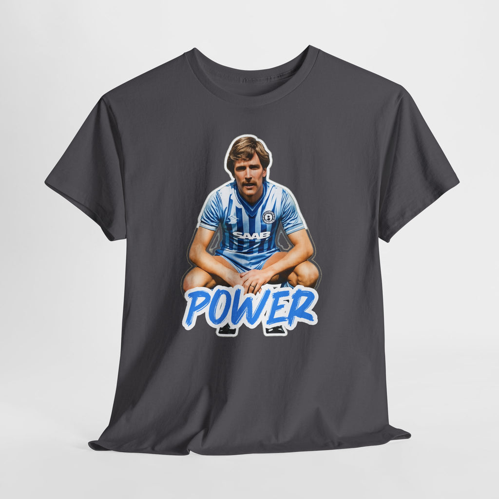 Paul Power Manchester City Legend Player Graphic Tee — Retro Football Jersey Design