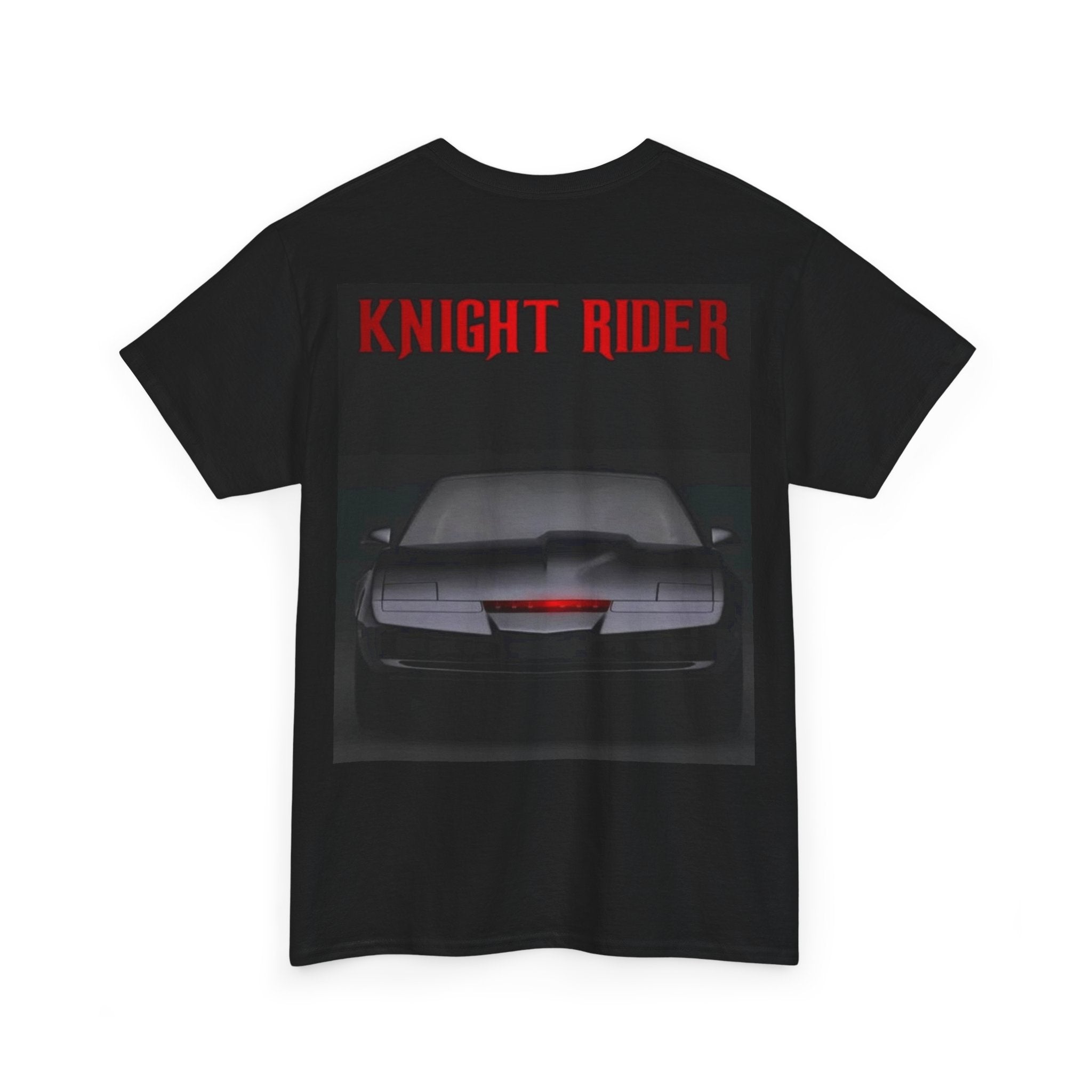 Knight Rider T-Shirt — Retro Car Graphic Tee with Red Scanner Light
