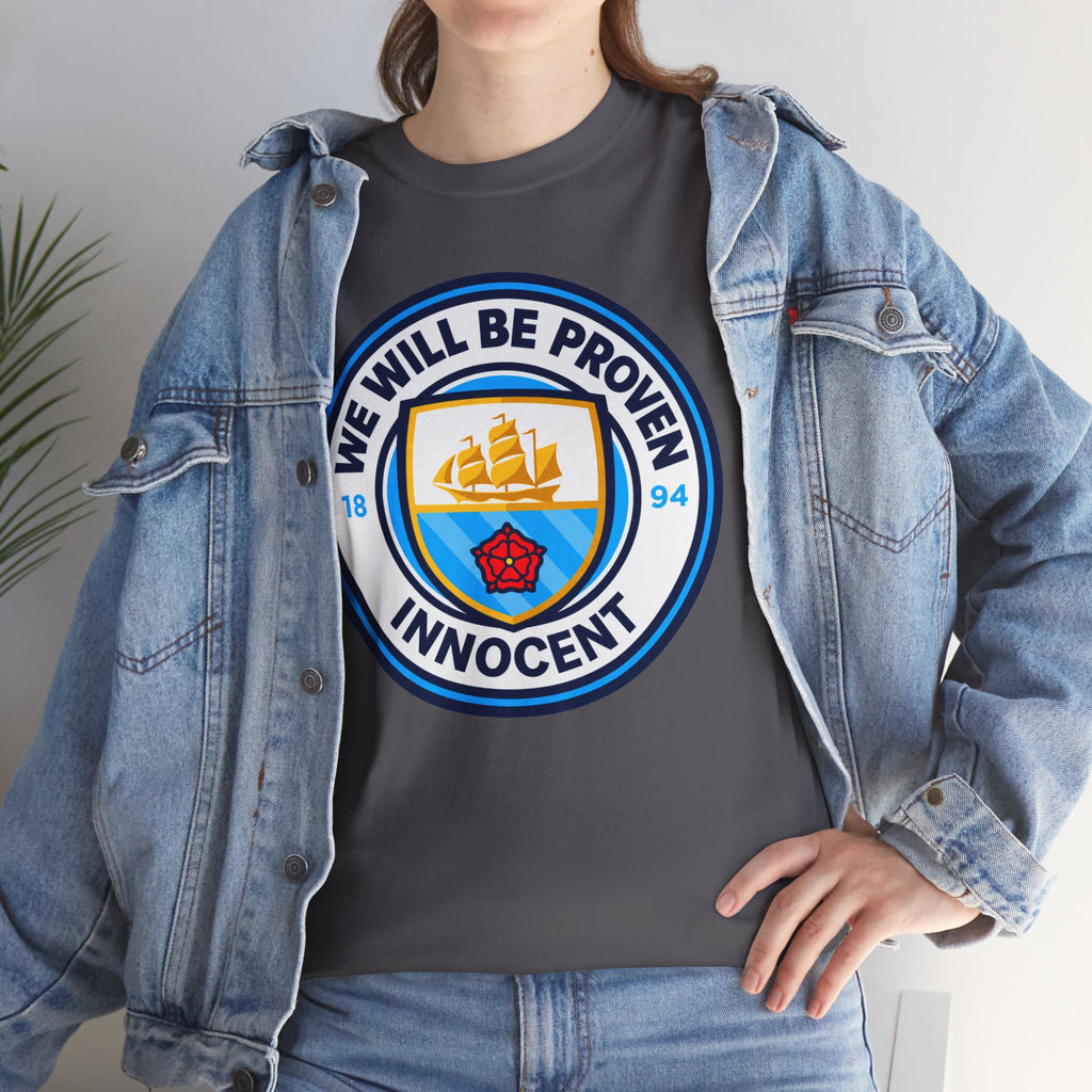 “We Will Be Proven Innocent” Justice Manchester City Cotton T-Shirt