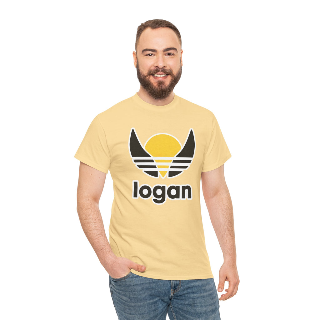 T‑Shirt — 'logan' Retro Sunrise Logo Cotton Tee