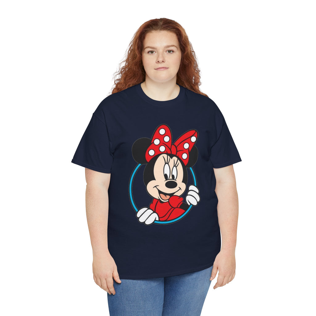 Minnie Mouse Retro Peeking Cotton T-Shirt / Tee