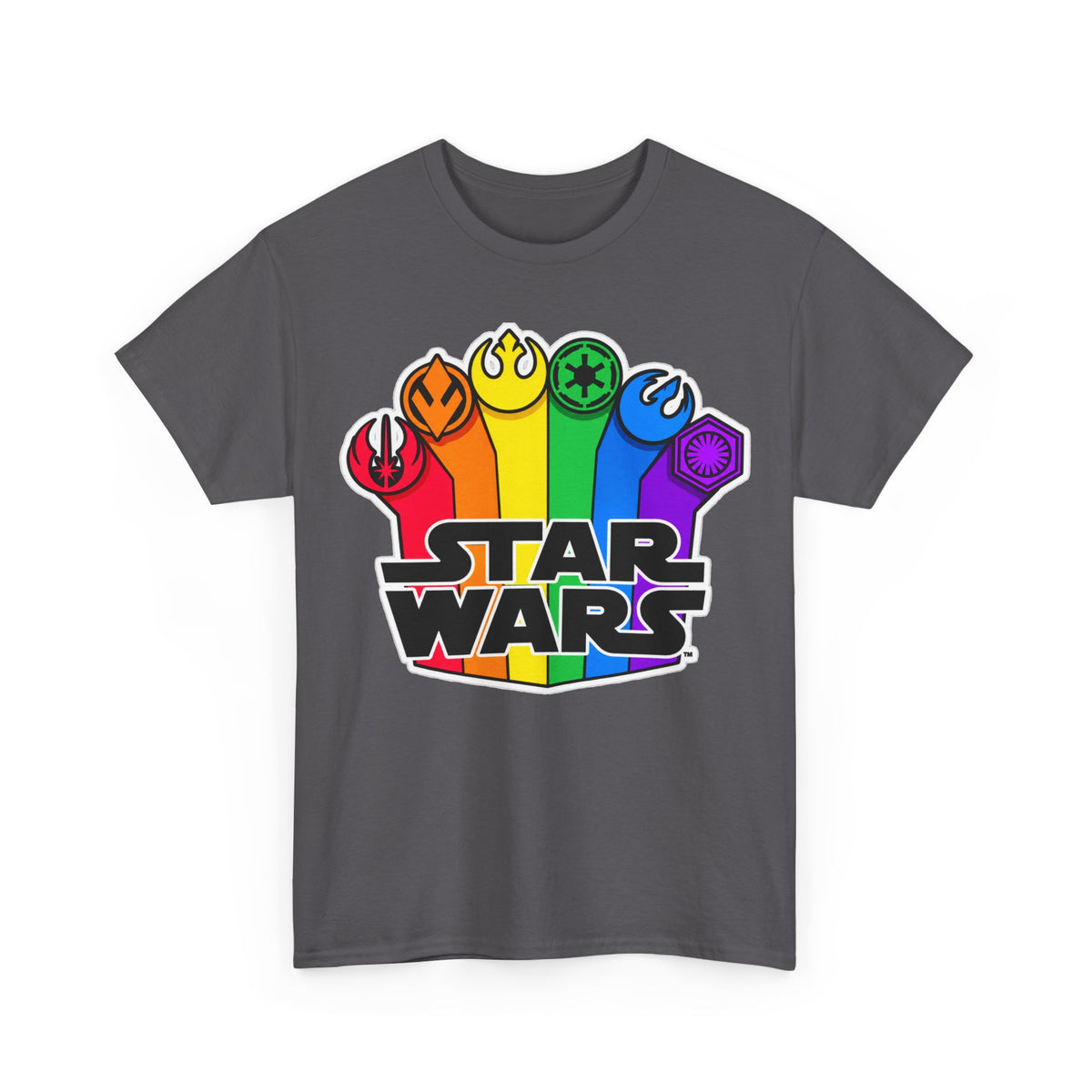 Star Wars Rainbow Emblem Tee — LGBTQ+ Pride Fan Cotton Shirt