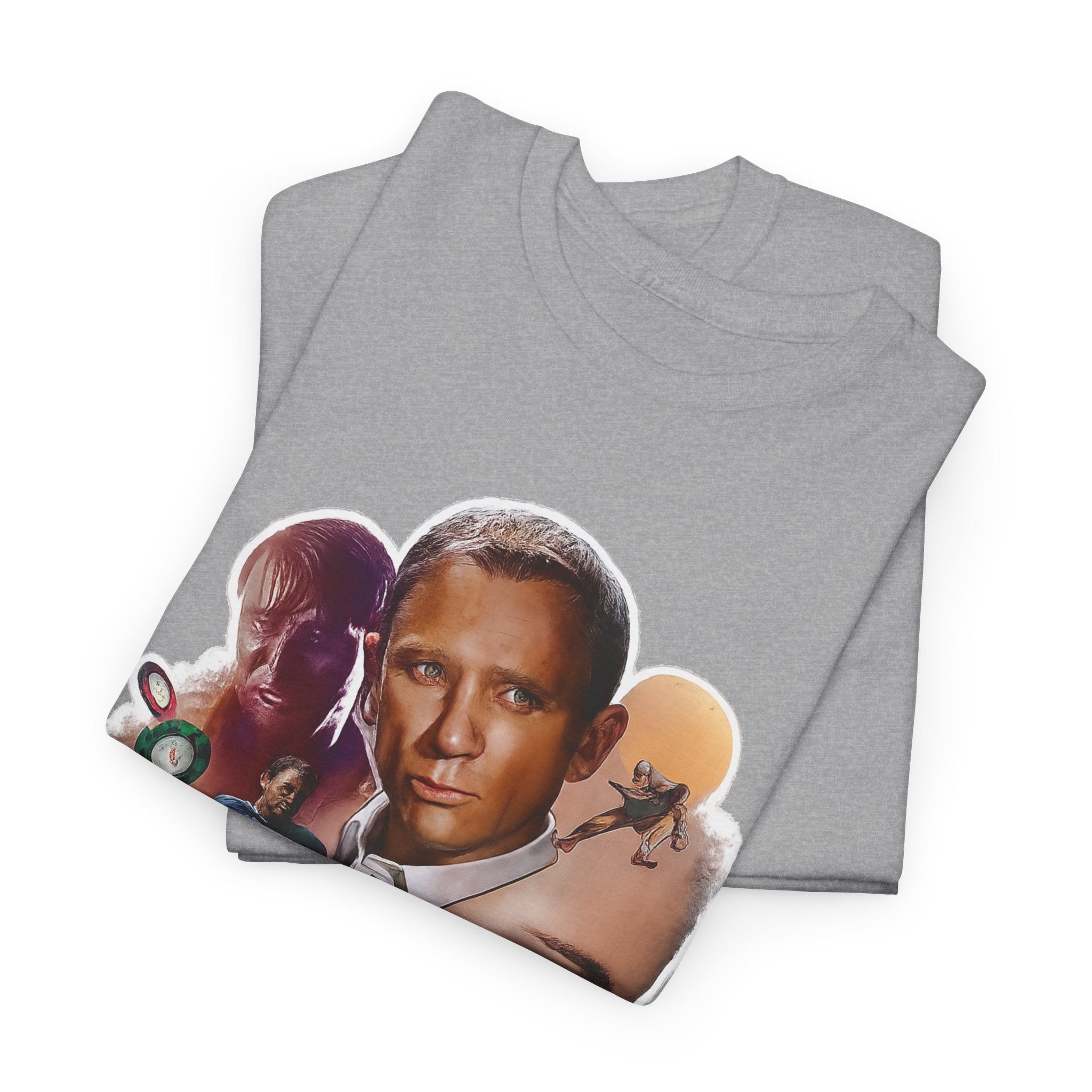 Jame Bond Movie Collage T‑Shirt — Vintage Film Noir Portrait Tee