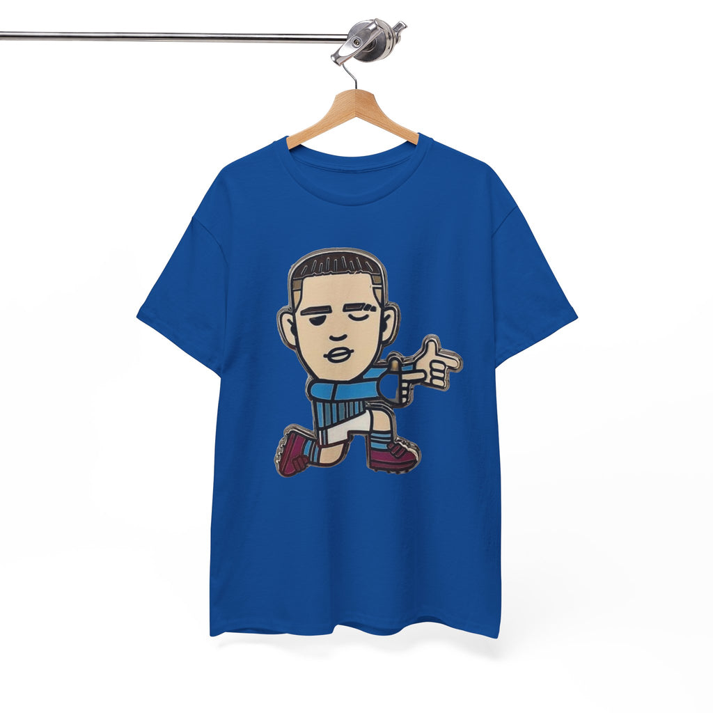 Phil Foden Cartoon Dance Pose Tee - Funky Character Graphic T-Shirt