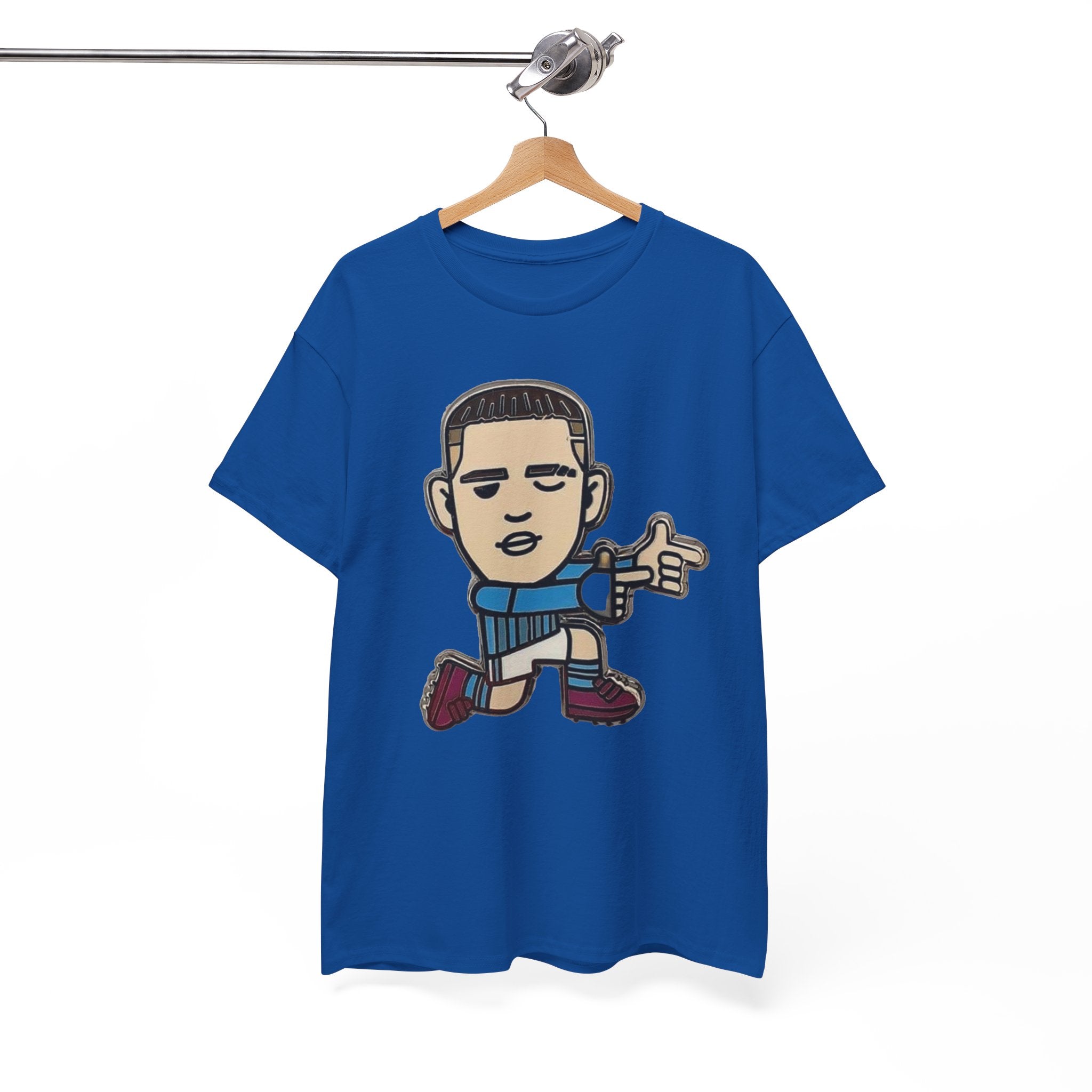 Phil Foden Cartoon Dance Pose Tee - Funky Character Graphic T-Shirt
