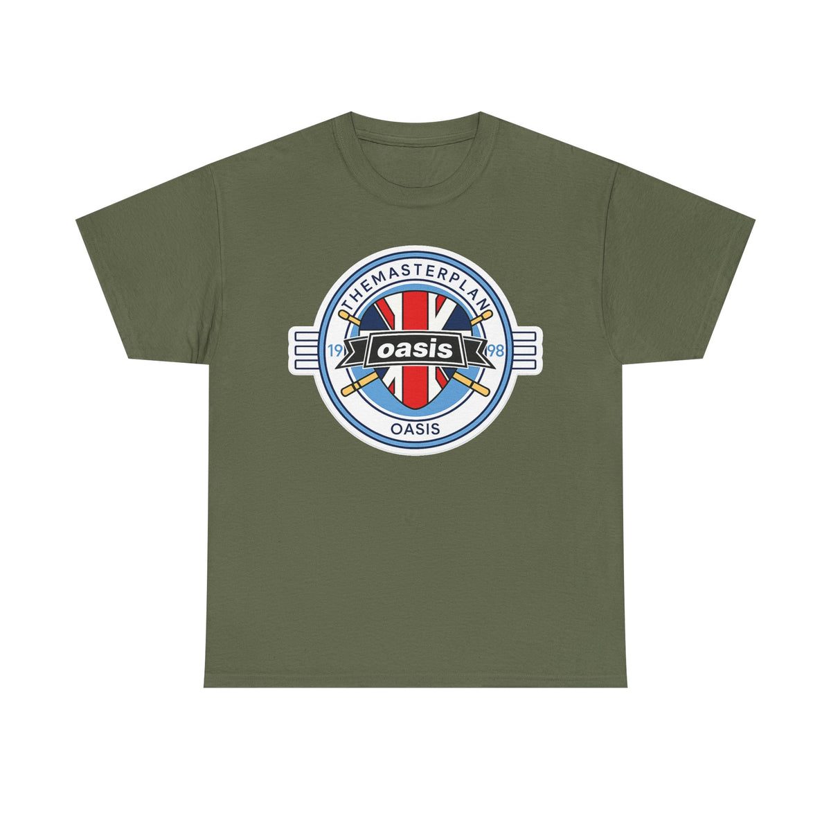 Oasis Union Jack Band Tee – Retro Rock Logo T-Shirt