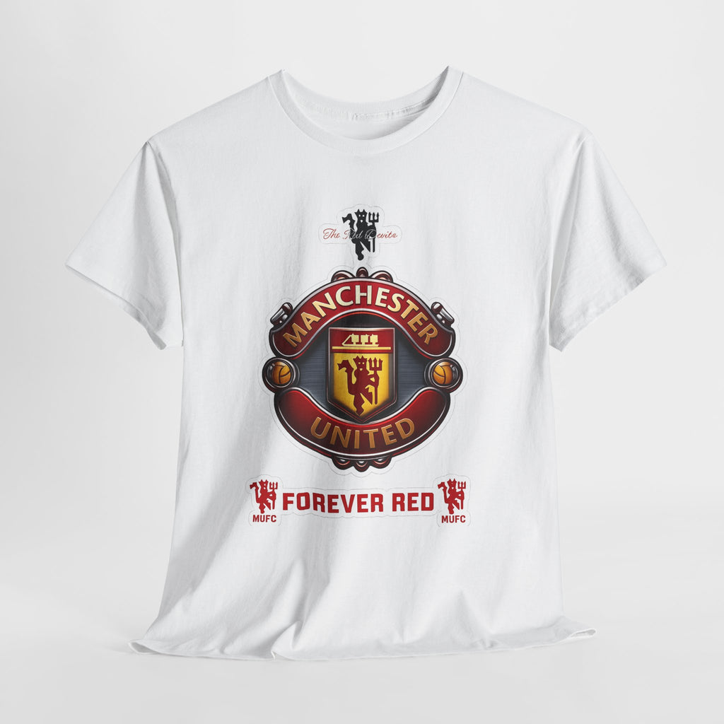 Manchester United Inspired Football Crest Tee — "Forever Red" Supporter Shirt