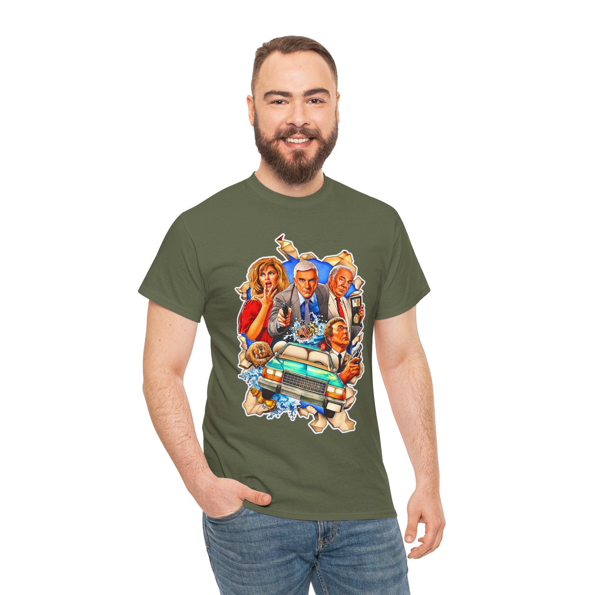The Naked Gun / Police Squad Crime Comedy Movie Poster Cotton T-Shirt