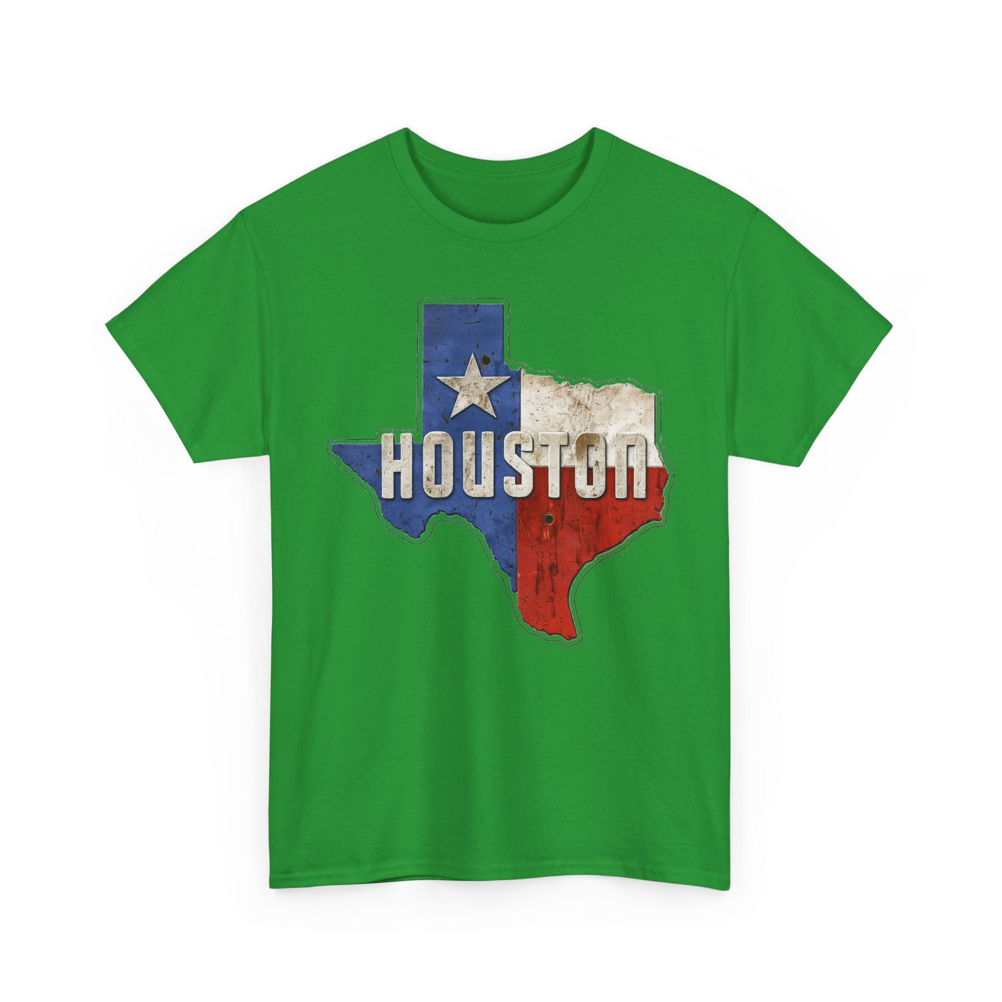 Houston Texas Flag Graphic Tee — Vintage State Outline T-Shirt