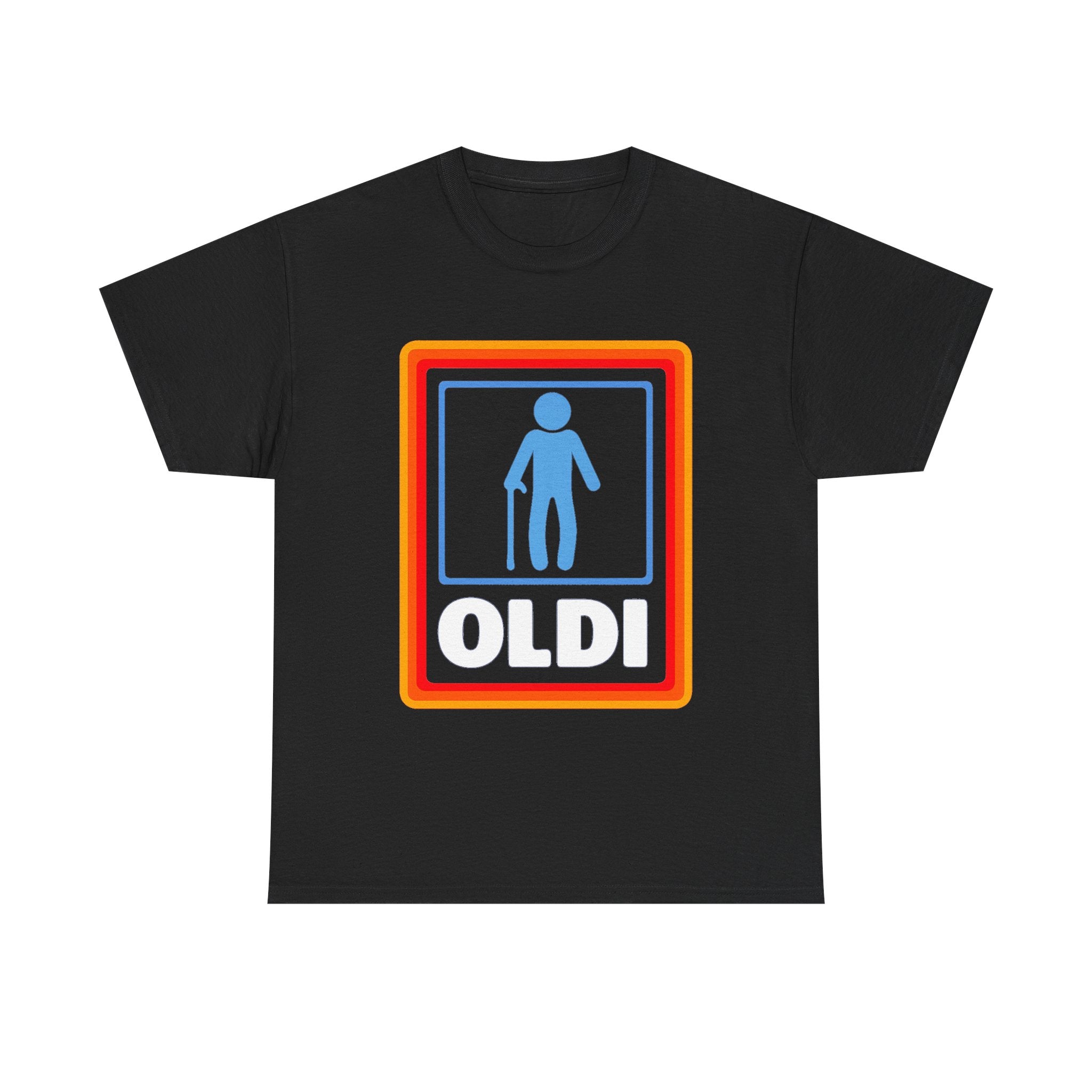 Oldi Retro Logo Tee — Funny Elderly Humour T-Shirt
