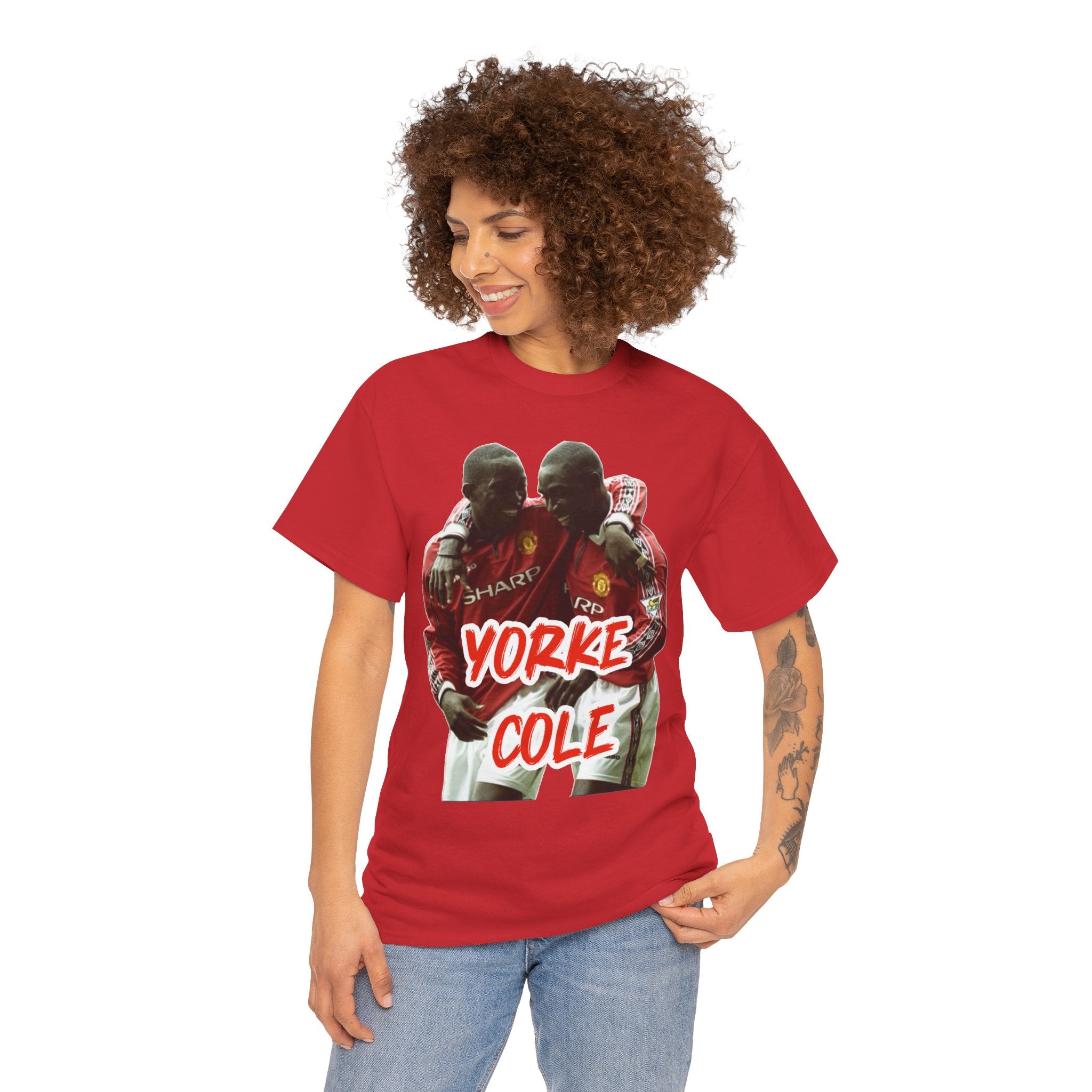 Yorke & Cole Manchester United Soccer Legends Graphic Tee — 'Yorke Cole' Retro Football Shirt
