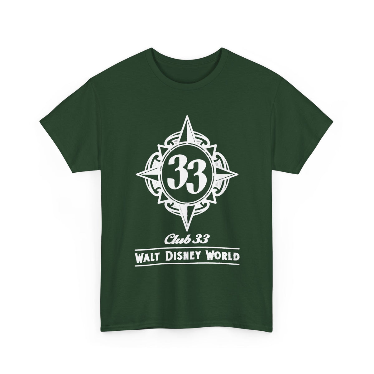 Club 33 Walt Disney World Inspired Cotton T-Shirt — Vintage Compass Logo Tee