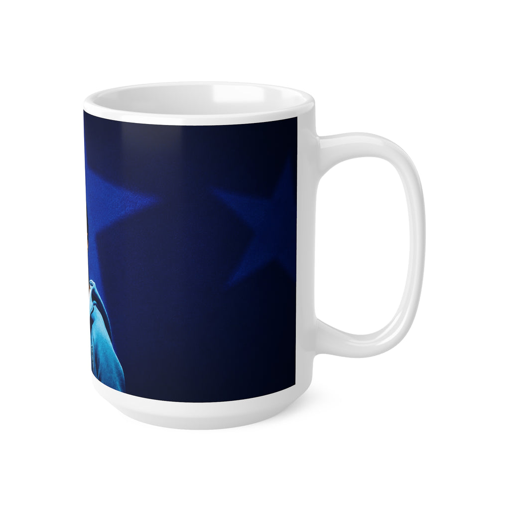 Jude Bellingham England Soccer Star Portrait Coffee Mug — Blue Star Ceramic Cup (11oz/15oz)