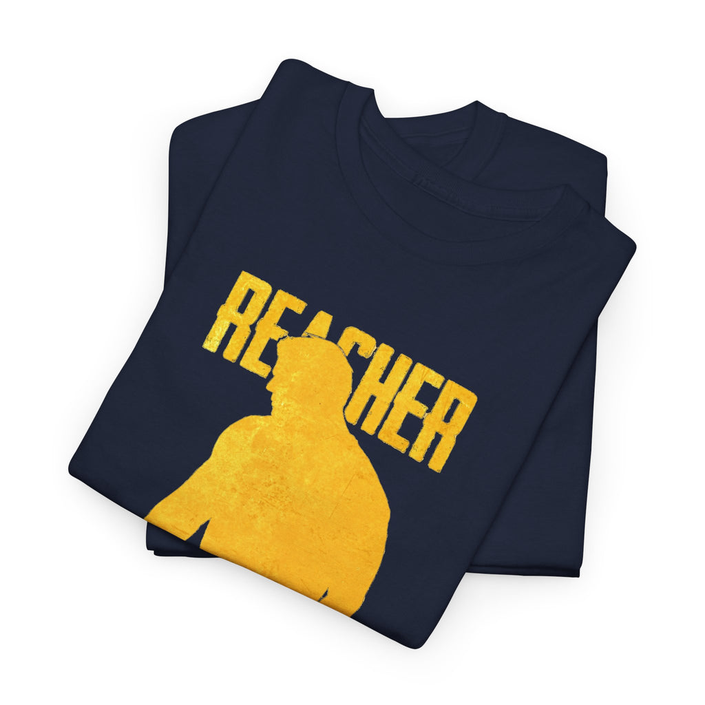 Reacher Silhouette Tee – Bold Yellow Graphic Shirt