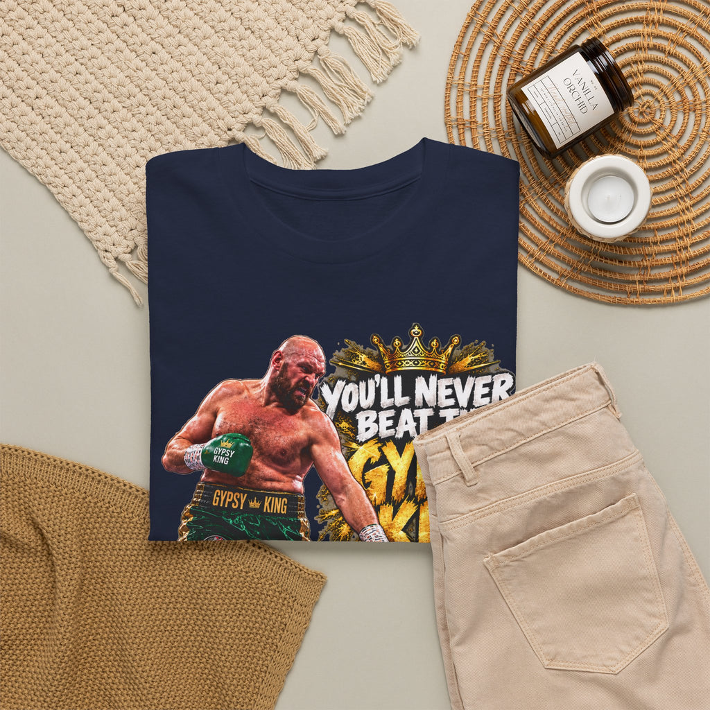 Boxing Graphic Tee – "You'll Never Beat the Gypsy King" Fight Shirt