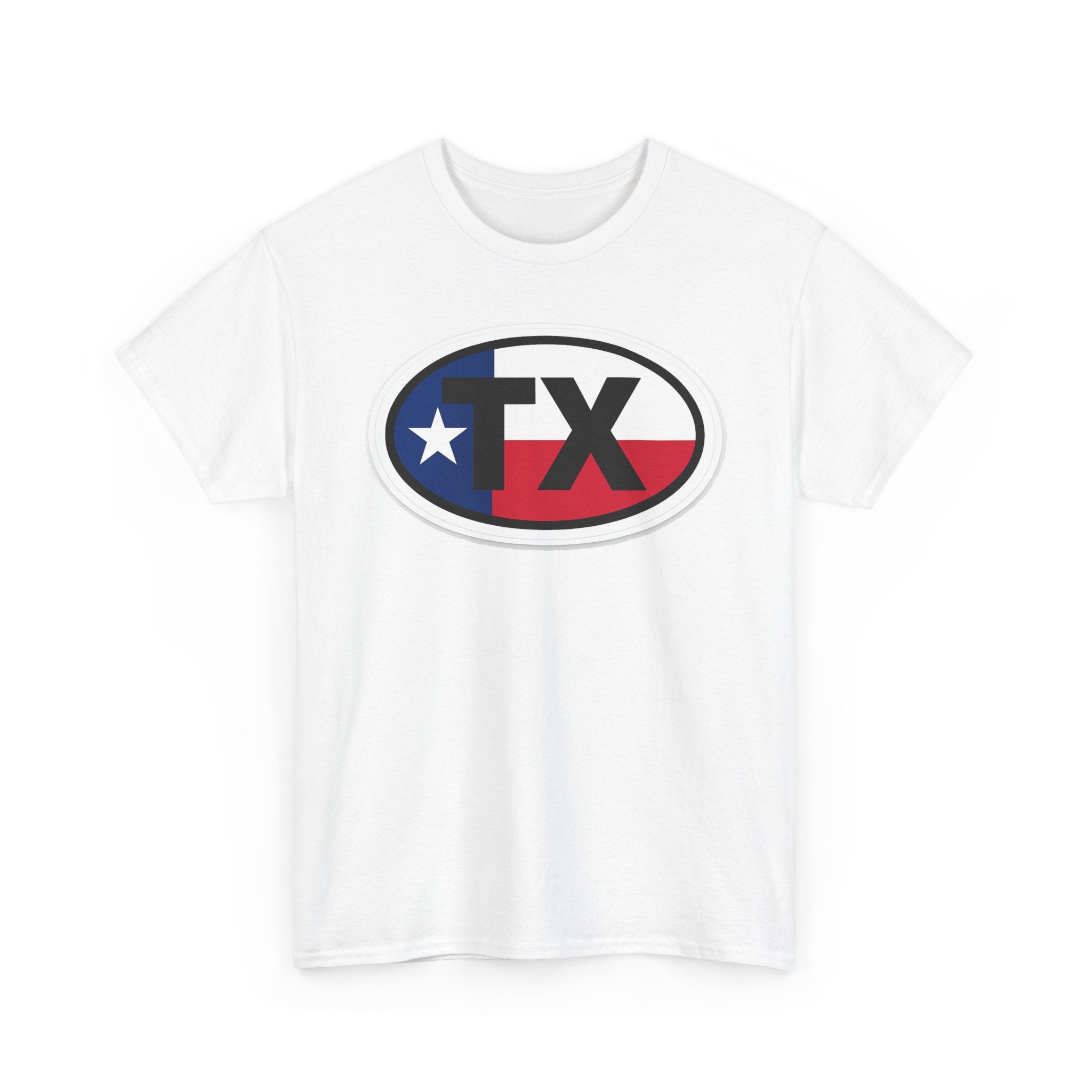 Texas Flag TX Oval T-Shirt — Patriotic Lone Star Tee