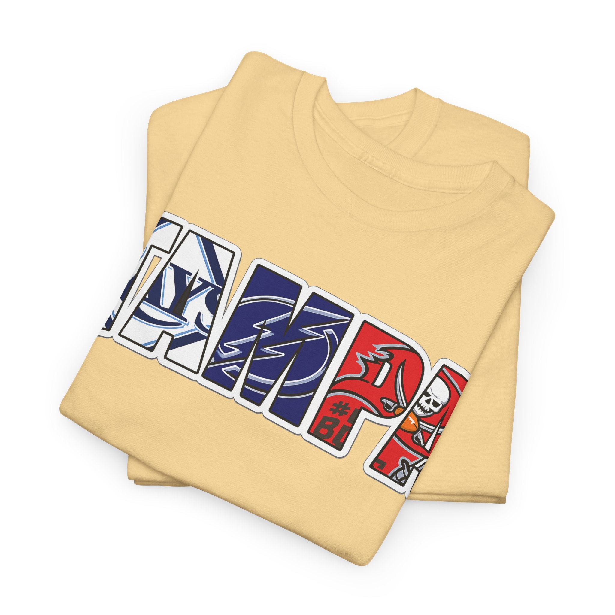 Tampa Block Letter Tee — Florida Flag Graphic T‑Shirt