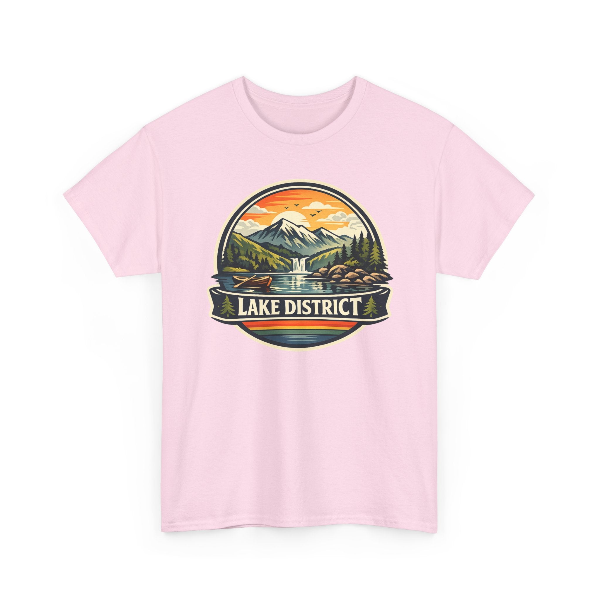 Lake District Graphic Tee — Scenic Mountain & Lake Camping Shirt