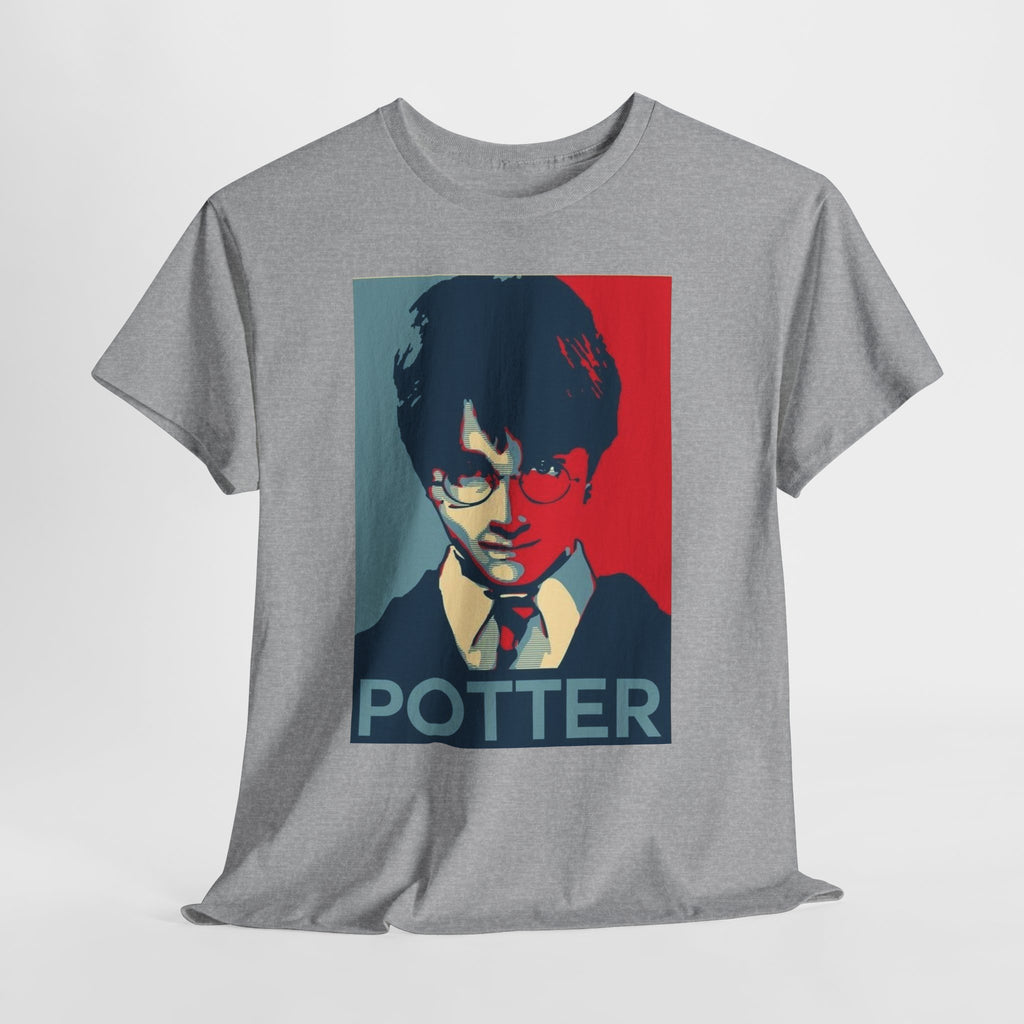 Harry Potter Inspired Vintage Wizard Portrait Cotton T‑Shirt — 'Potter' Graphic Tee