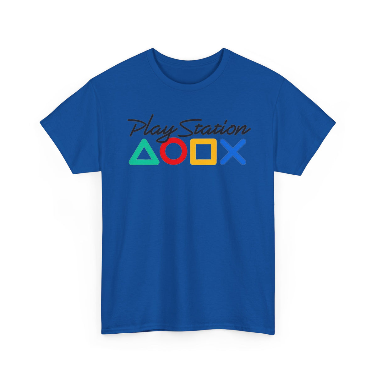Play Station Controller Symbols Tee — Retro Gaming Shirt with Triangle Circle Square X Design