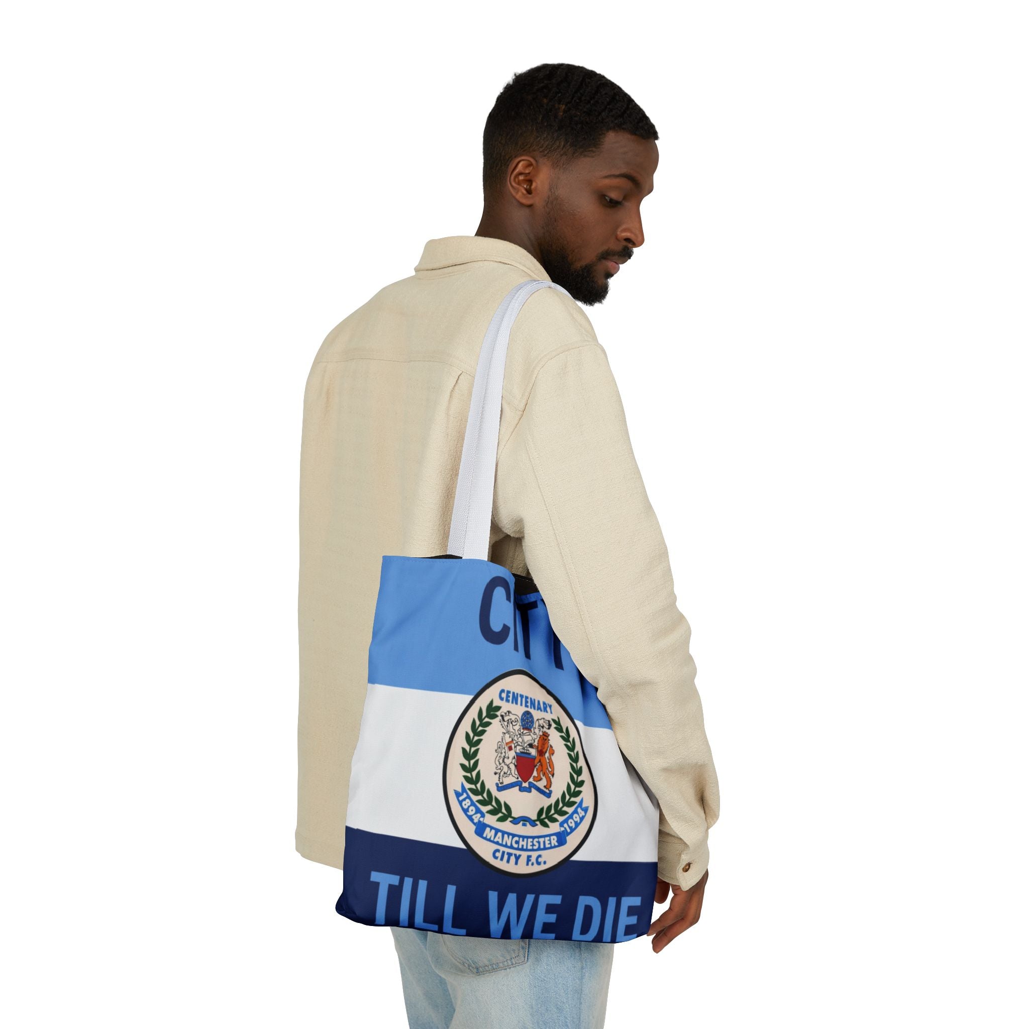 City Till We Die Canvas Tote Bag — Football Fan Flag Tote