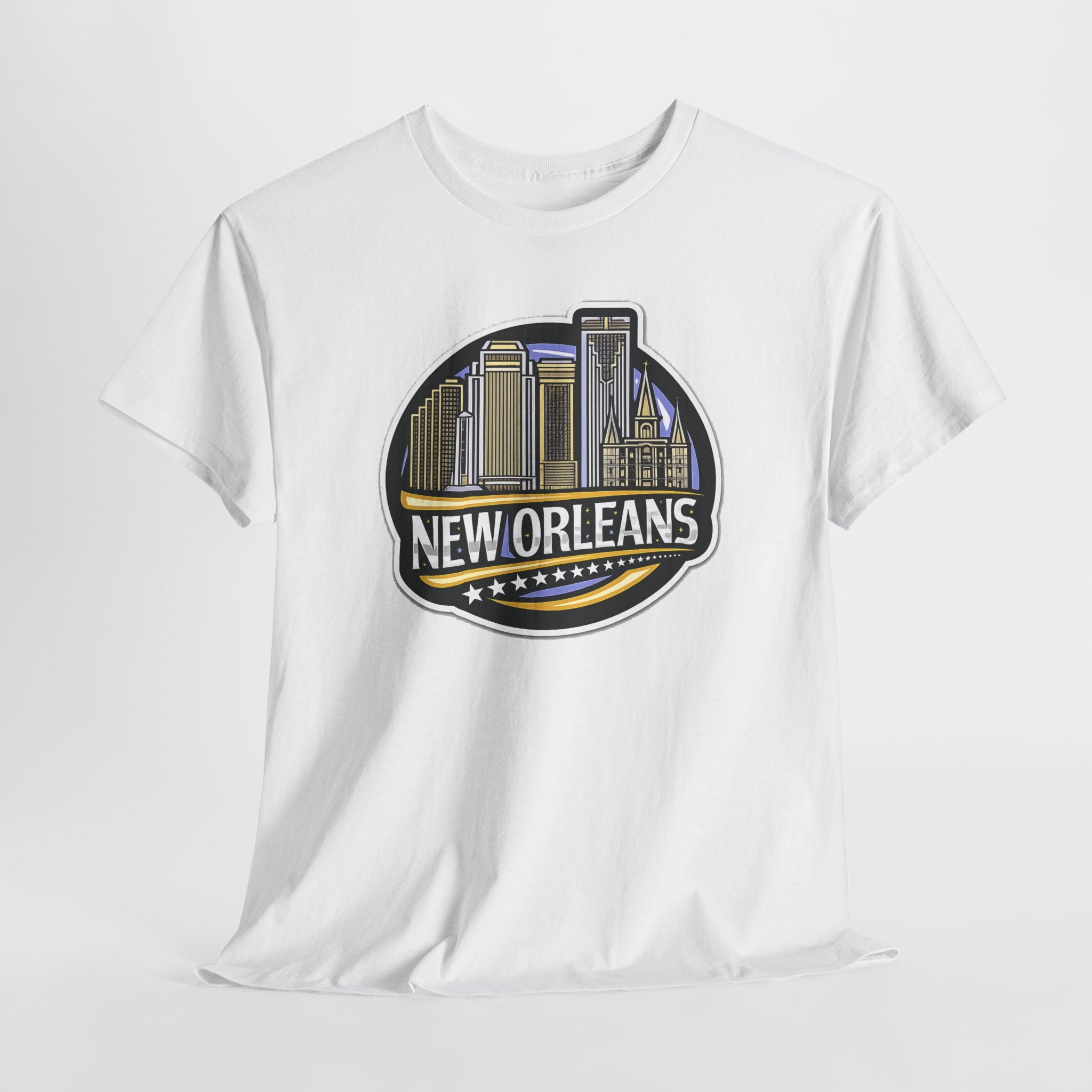 New Orleans Skyline Cotton T-Shirt — City Badge Tee